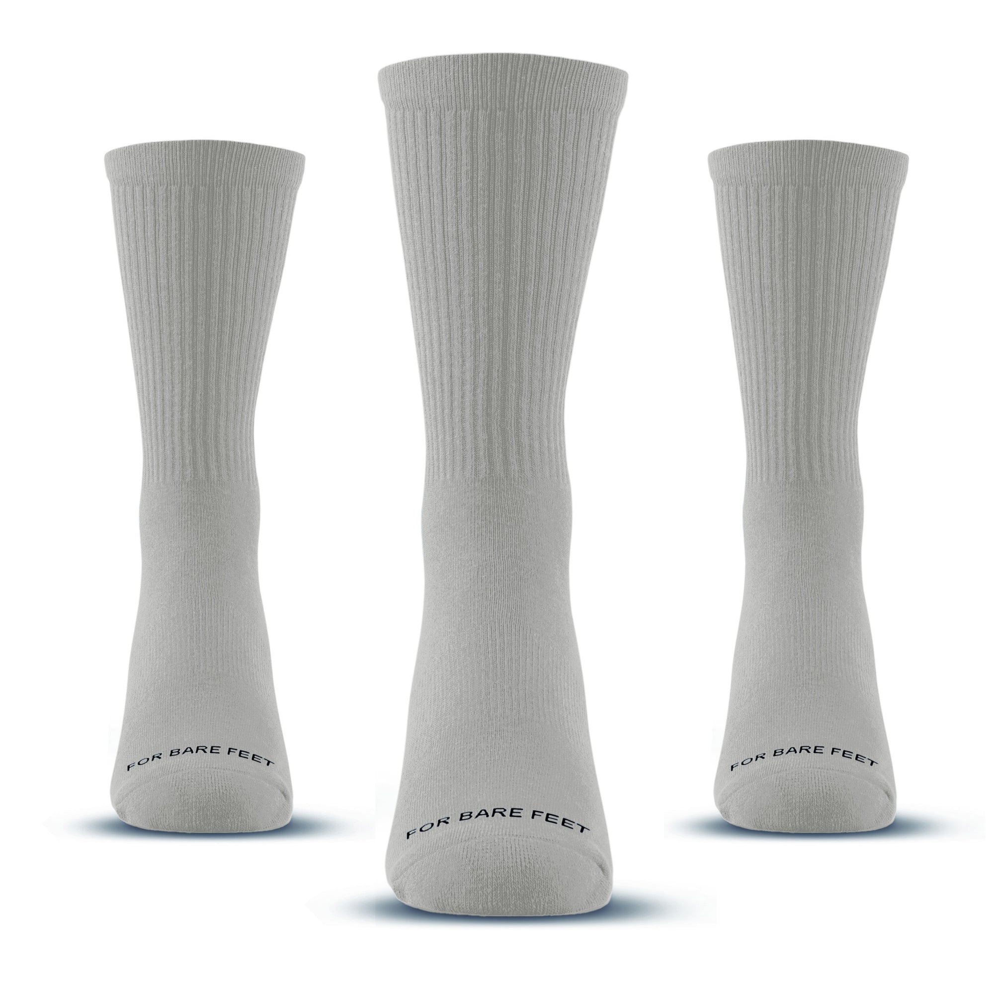 Premium Crew Socks 3 Pack Grey
