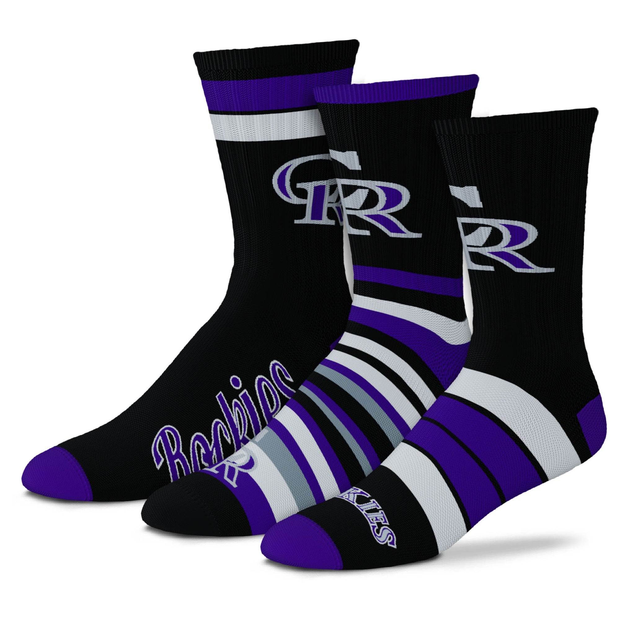 Colorado Rockies Team Batch (3 Pack) Socks
