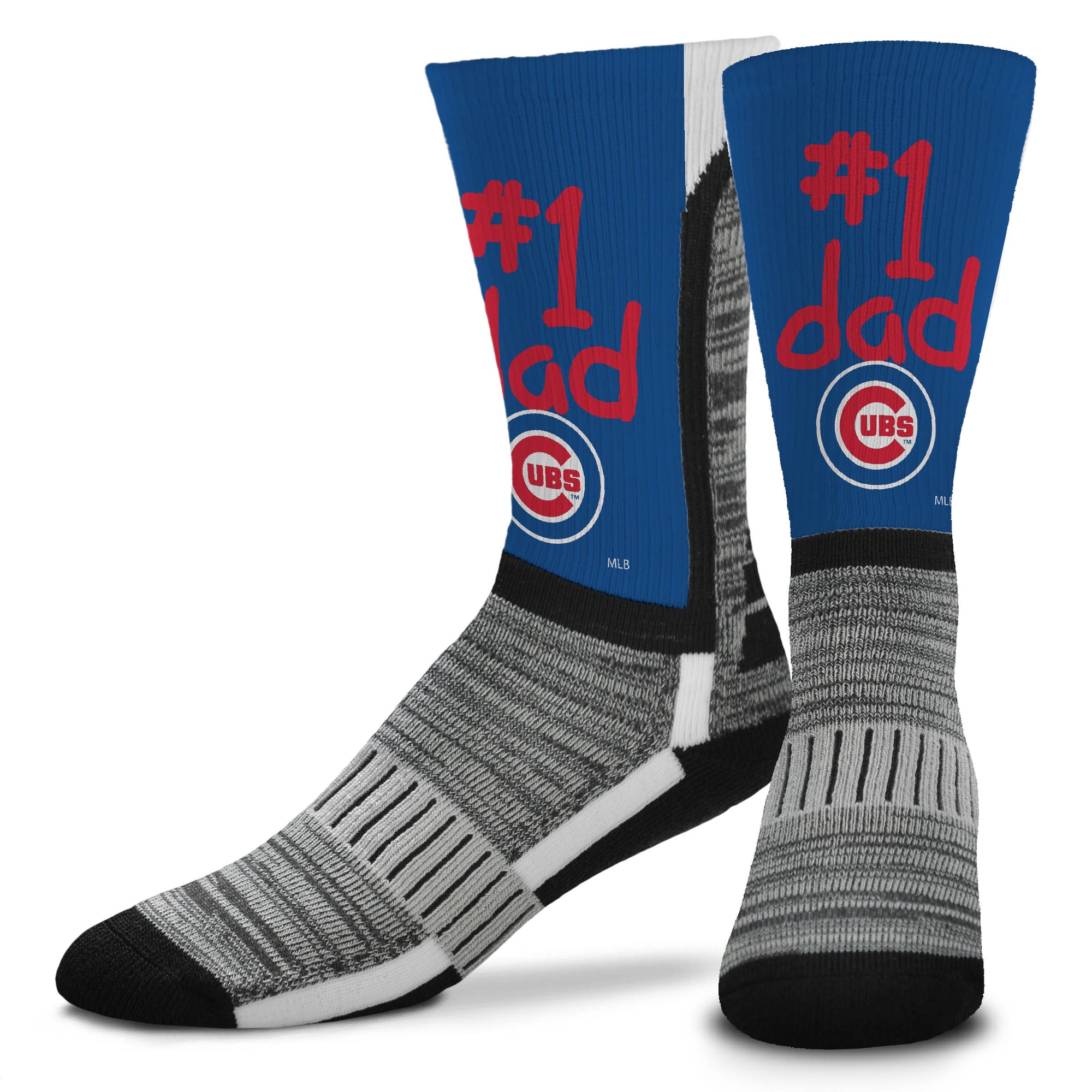 Chicago Cubs #1 Dad V-Curve Socks