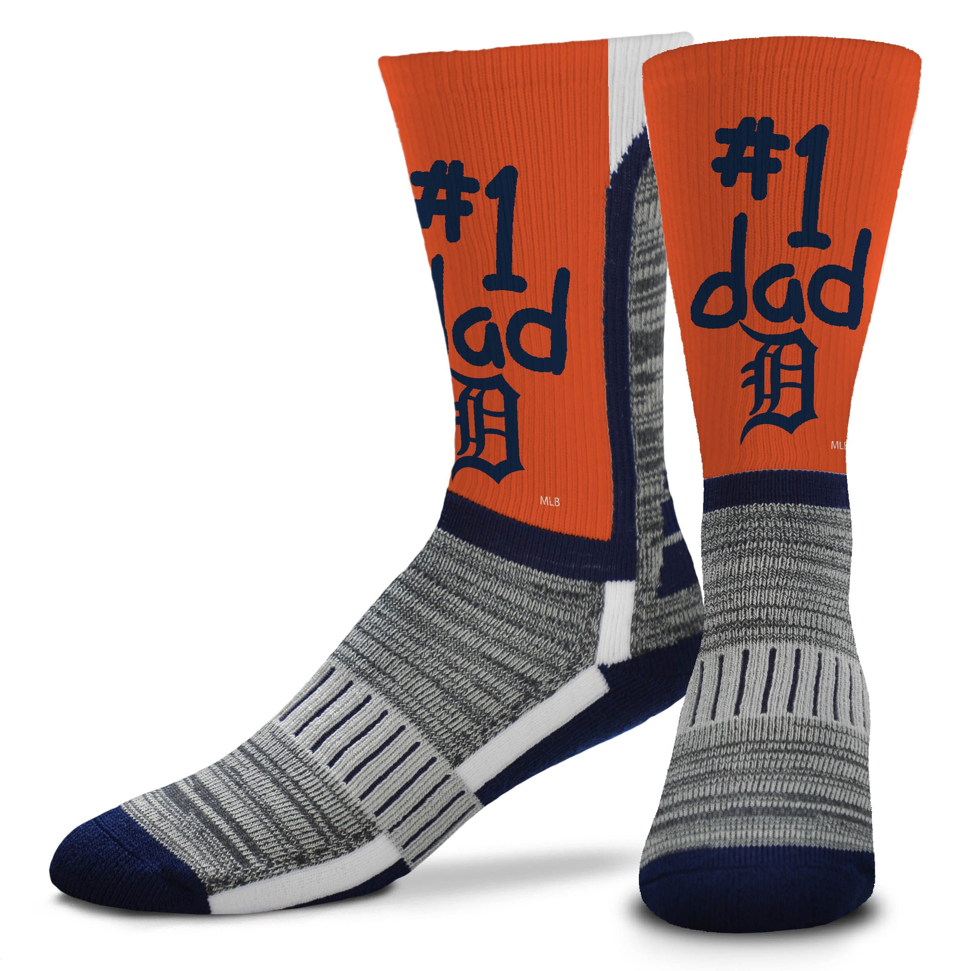 Detroit Tigers #1 Dad V-Curve Socks