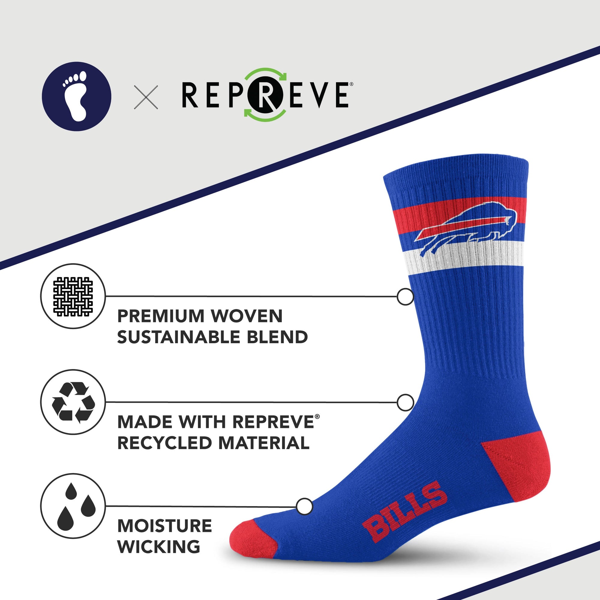 Buffalo Bills Legend Premium Crew Socks