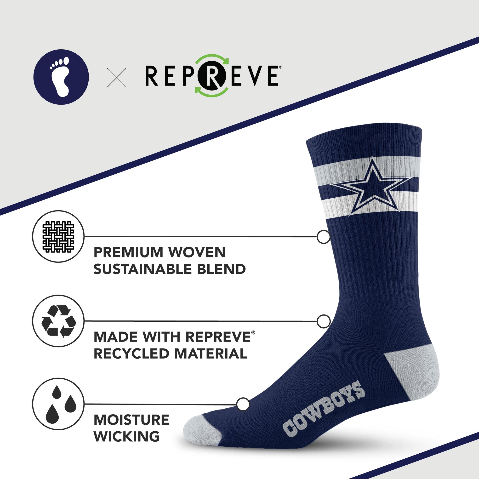 Dallas Cowboys Legend Premium Crew Socks