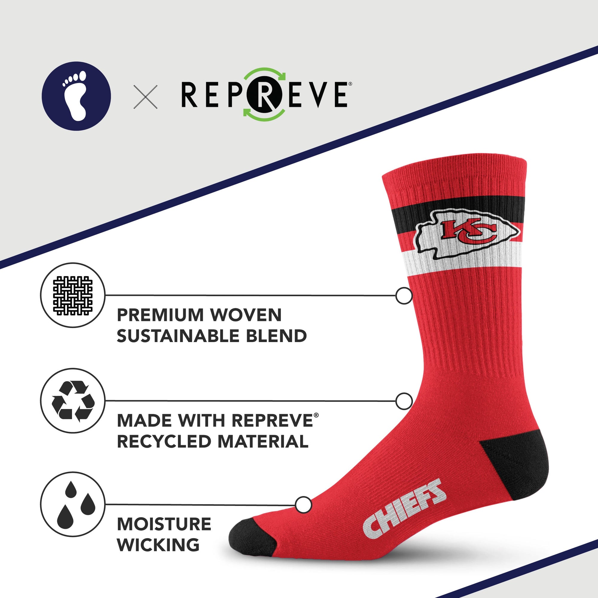 Kansas City Chiefs Legend Premium Crew Socks