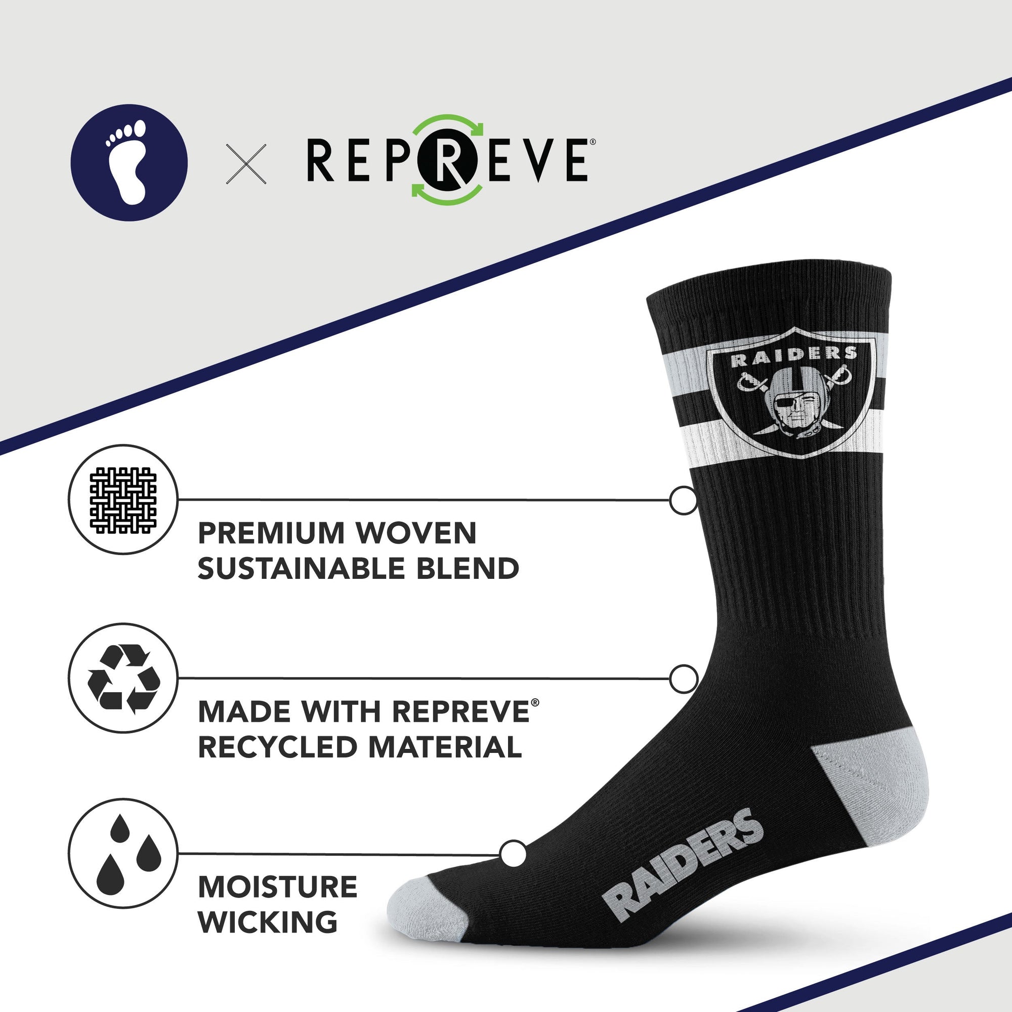Las Vegas Raiders Legend Premium Crew Socks