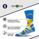 Los Angeles Chargers Breakout Premium Crew Socks