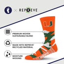 Miami Hurricanes Breakout Premium Crew Socks