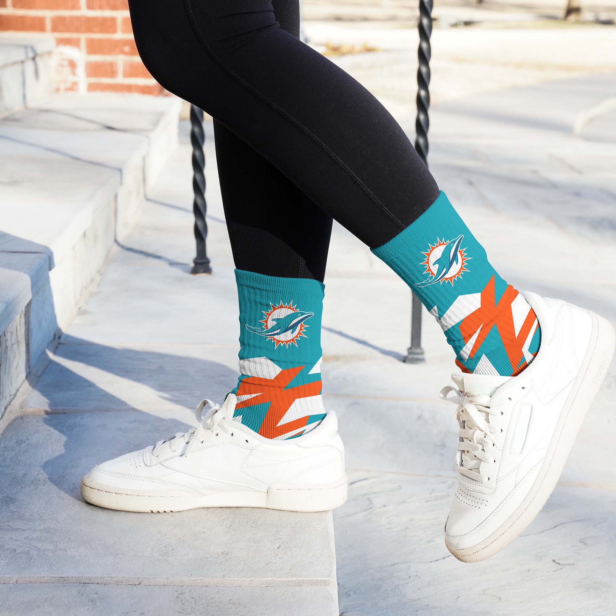 Miami Dolphins Breakout Premium Crew Socks