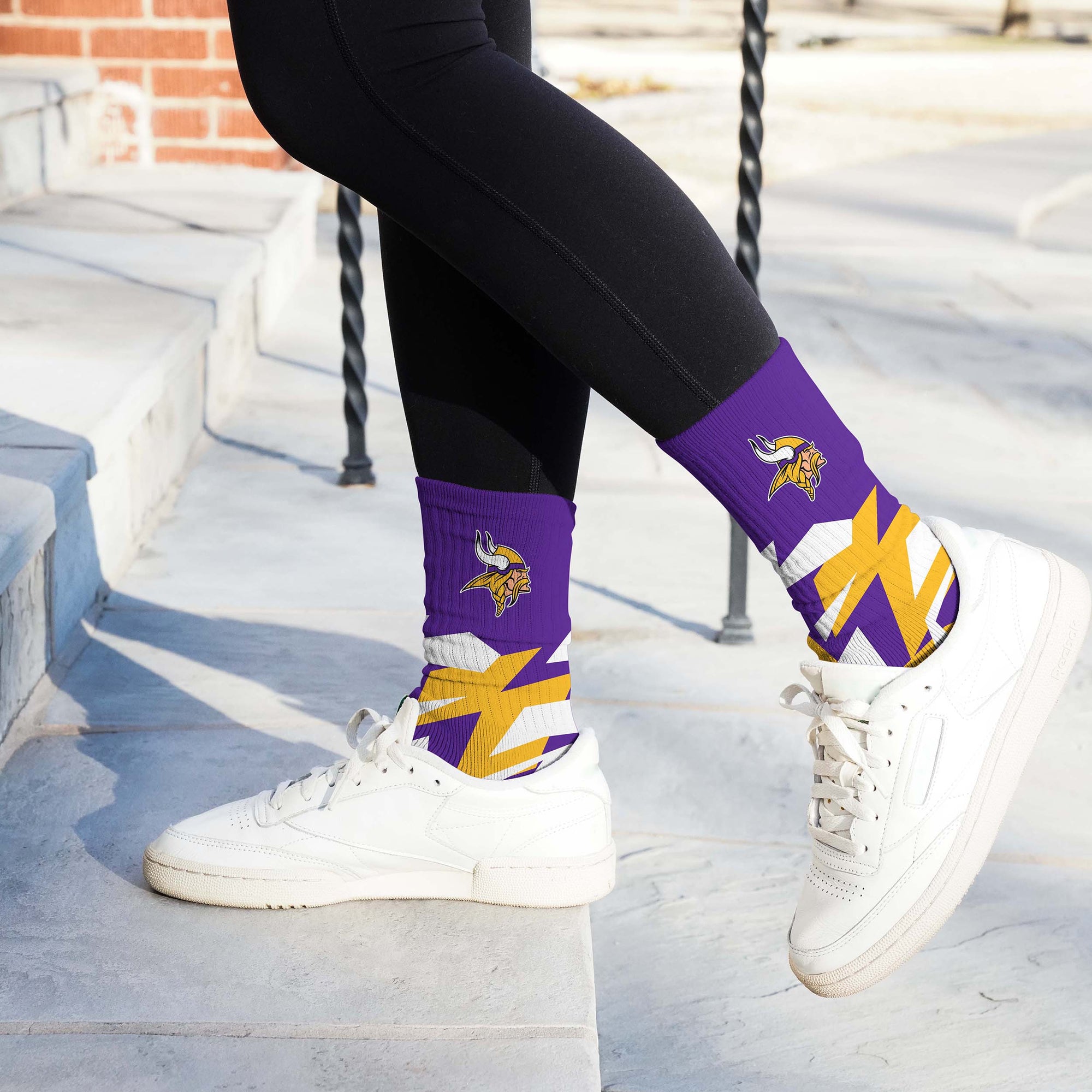Minnesota Vikings Breakout Premium Crew Socks
