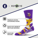 Minnesota Vikings Breakout Premium Crew Socks