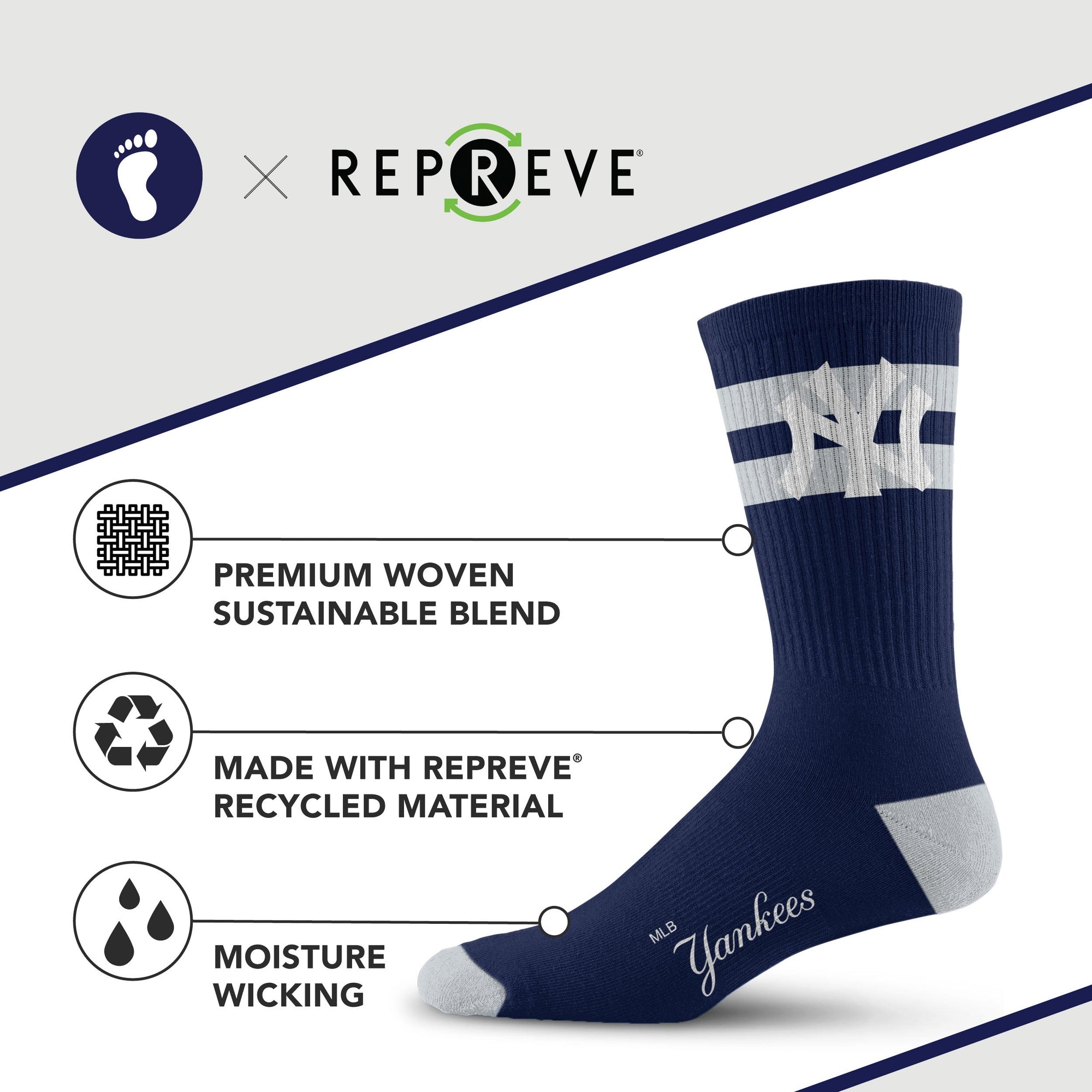 New York Yankees Legend Premium Crew Socks