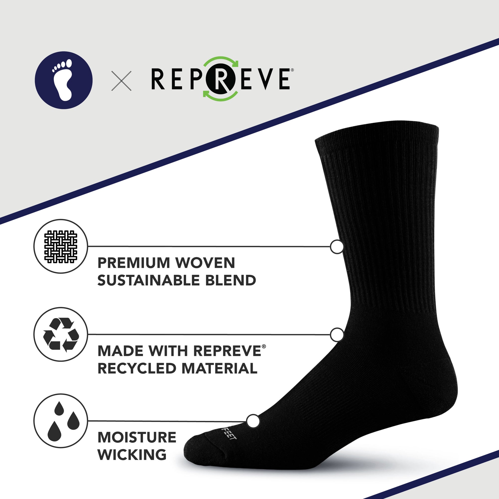 Premium Crew Socks Black
