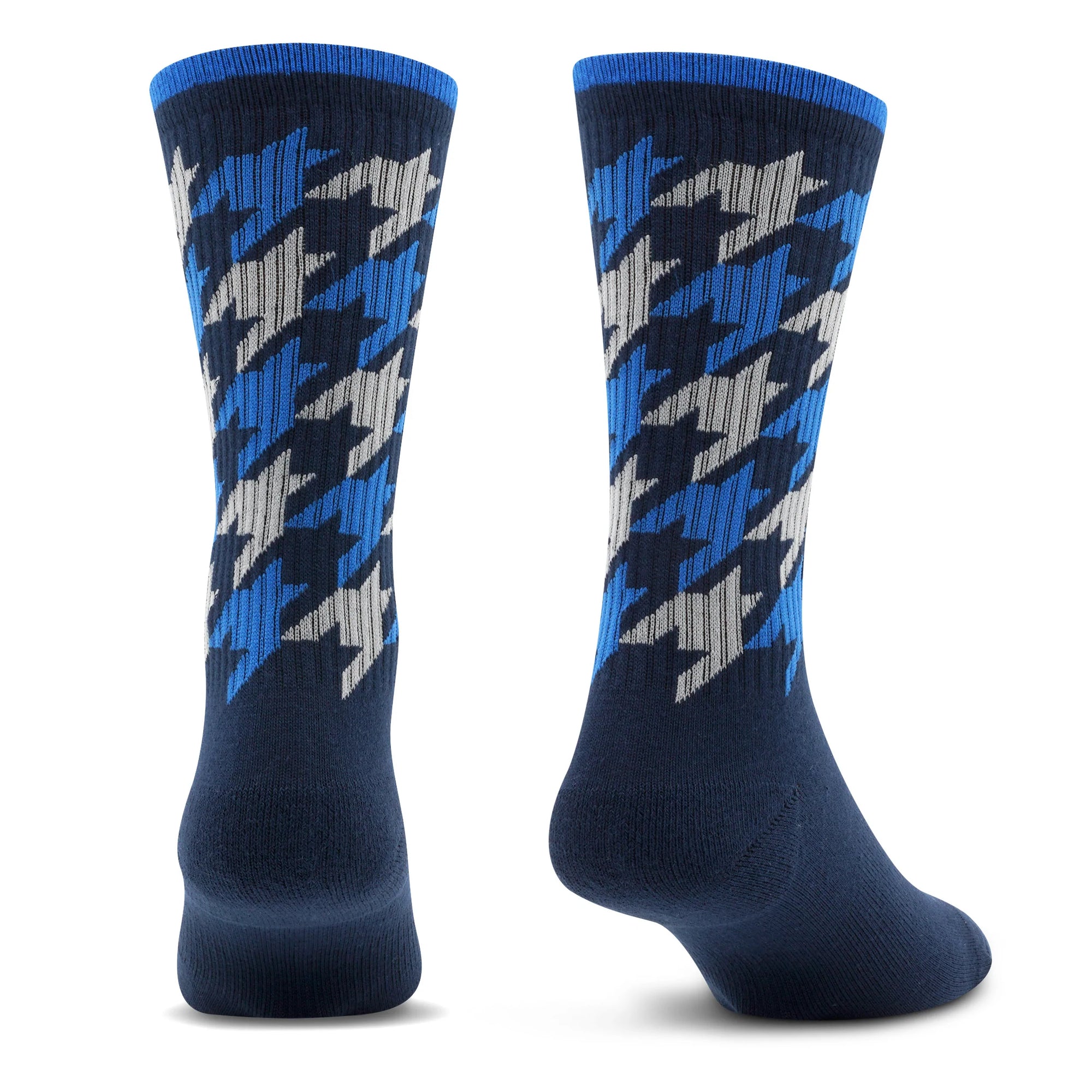 Premium Crew Socks Houndstooth Navy