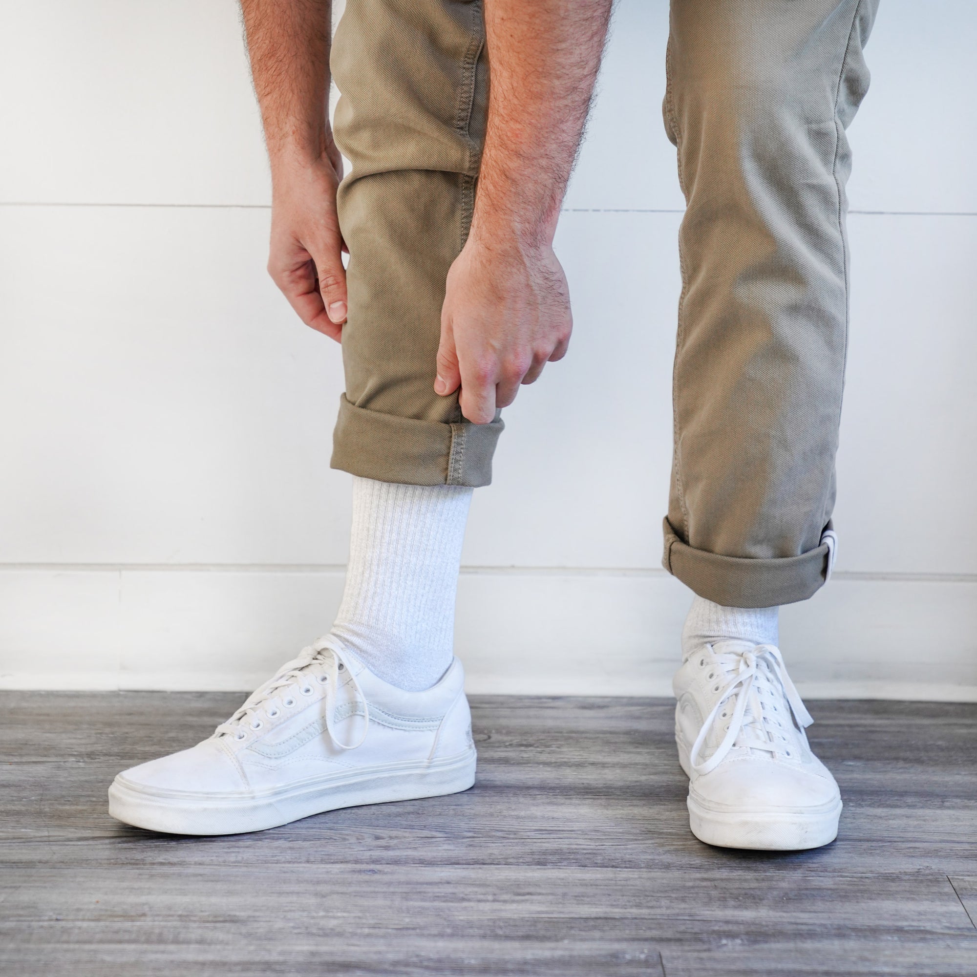 Premium Crew Socks White