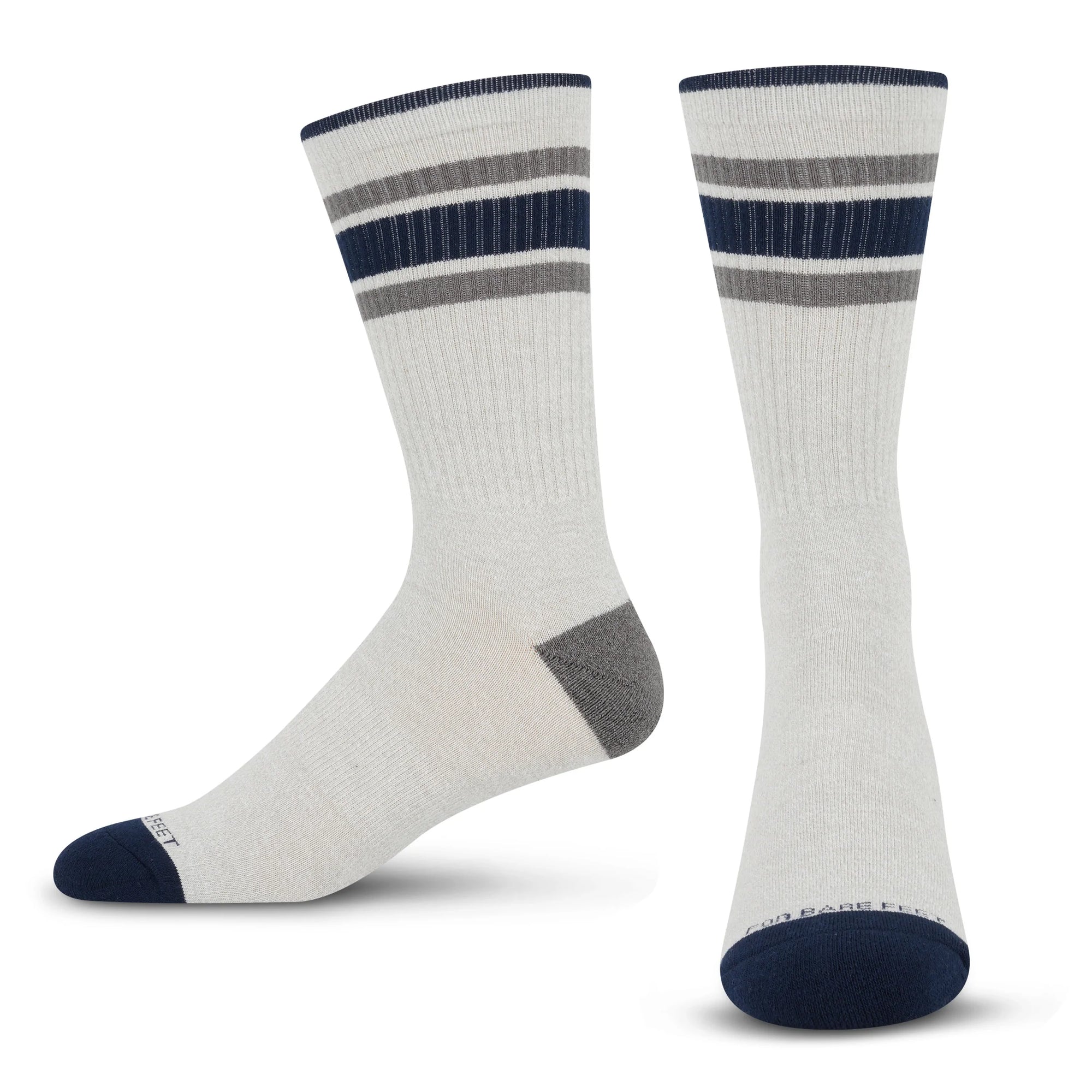 Premium Crew Socks Varsity Stripe Grey