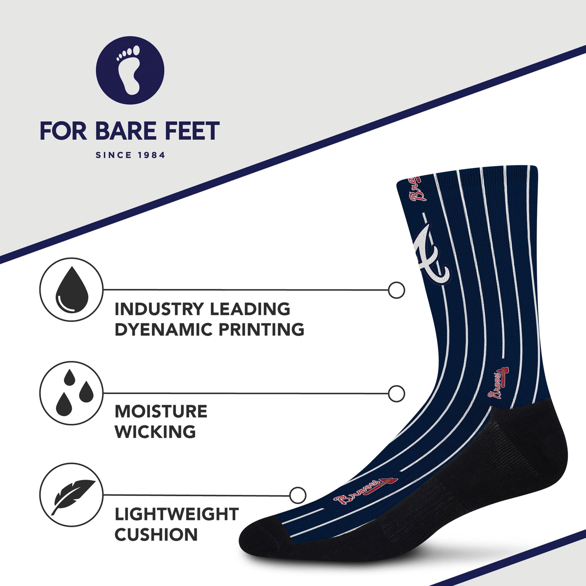 Atlanta Braves Pinstripe Socks