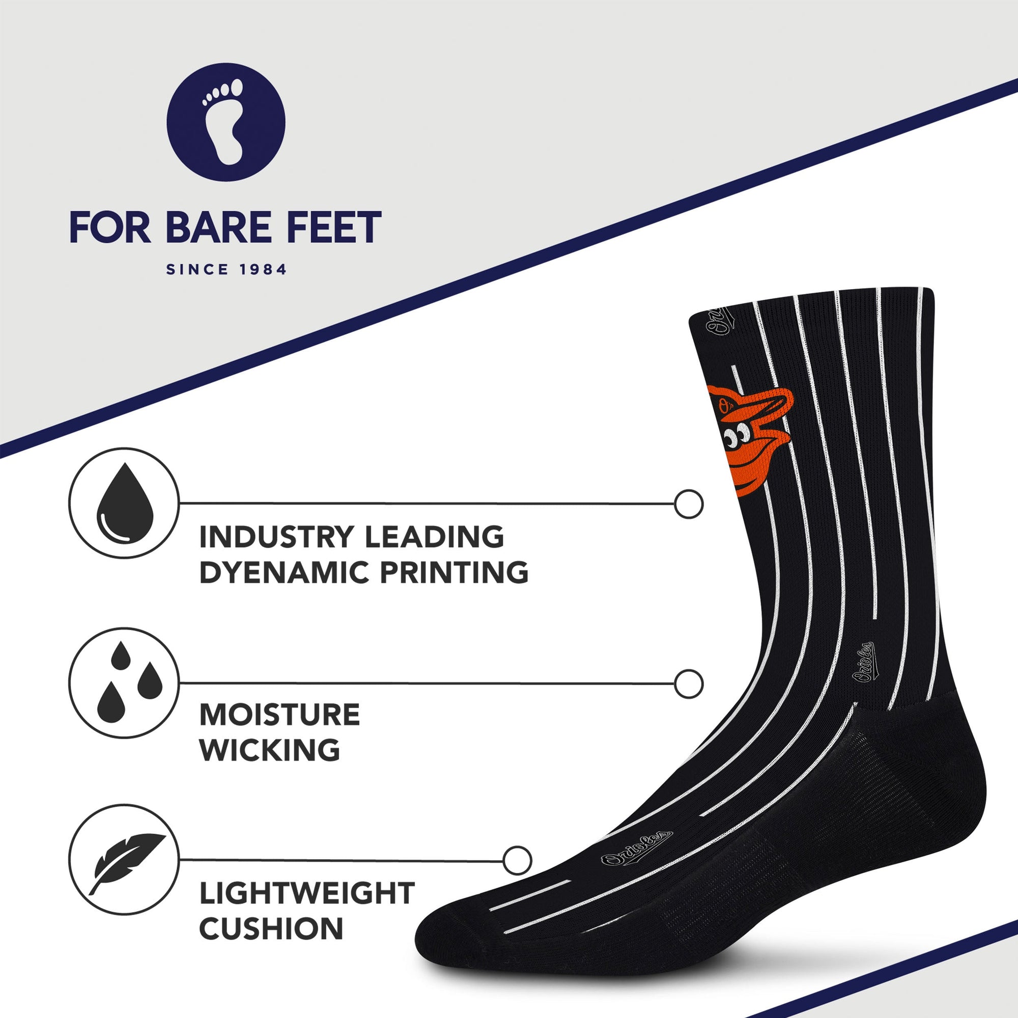 Baltimore Orioles Pinstripe Socks