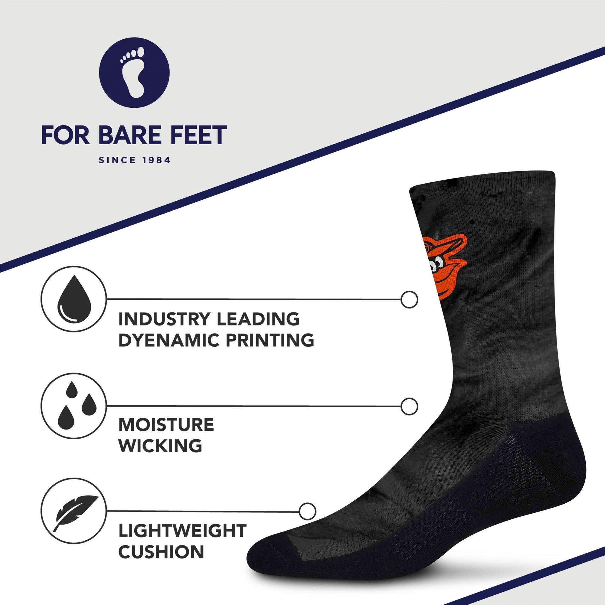 Baltimore Orioles Smoky Haze Socks