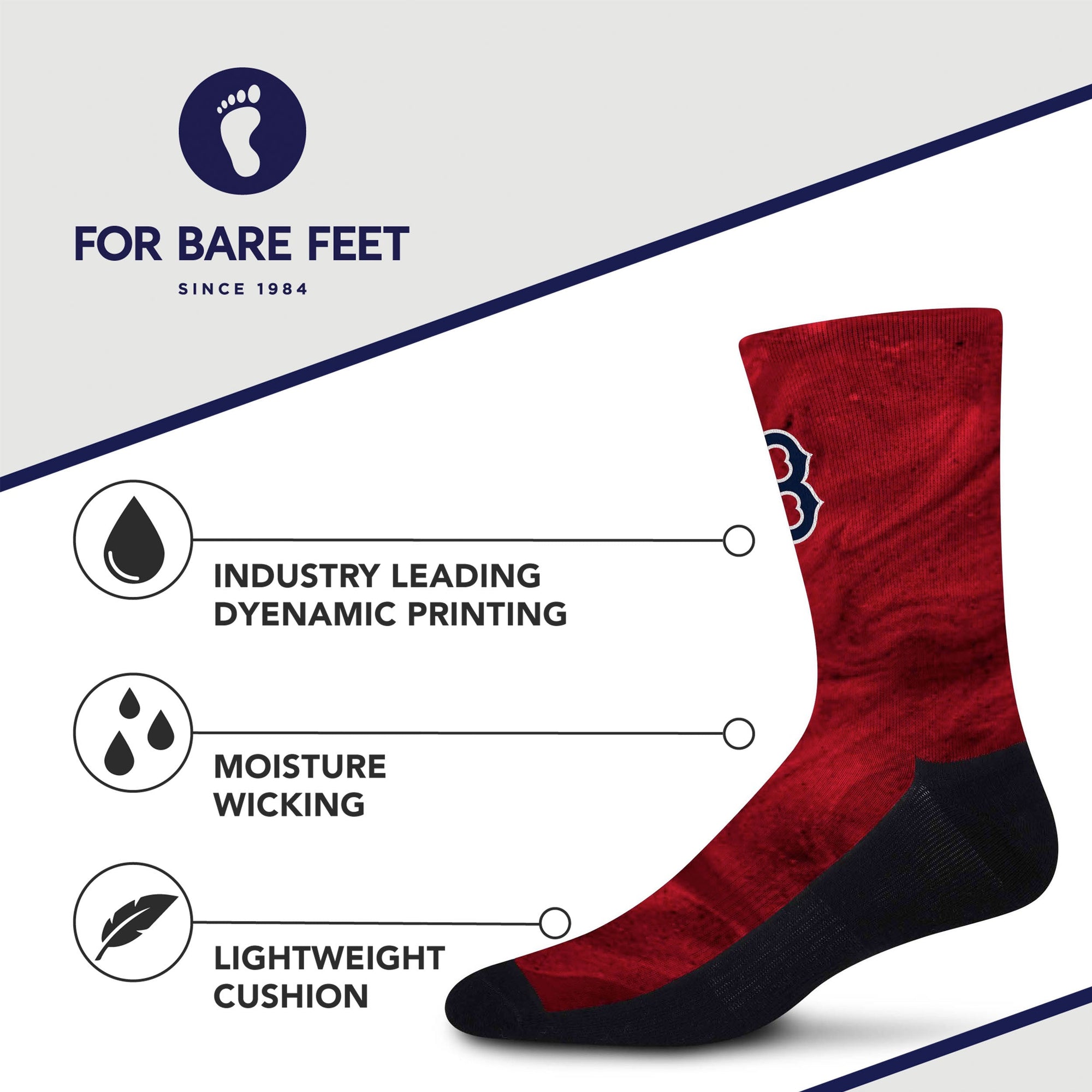 Boston Red Sox Smoky Haze Socks