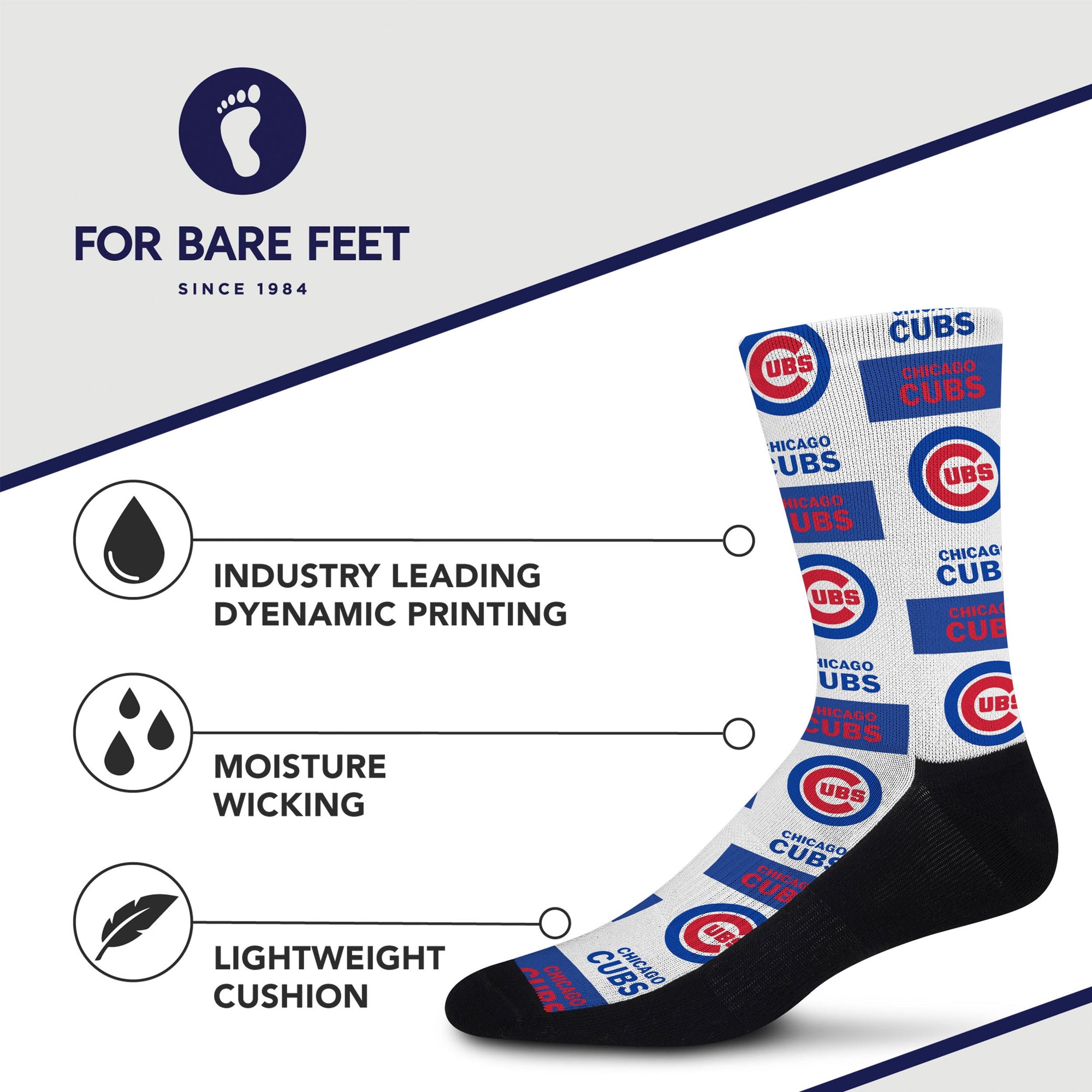 Chicago Cubs Poster Print Socks