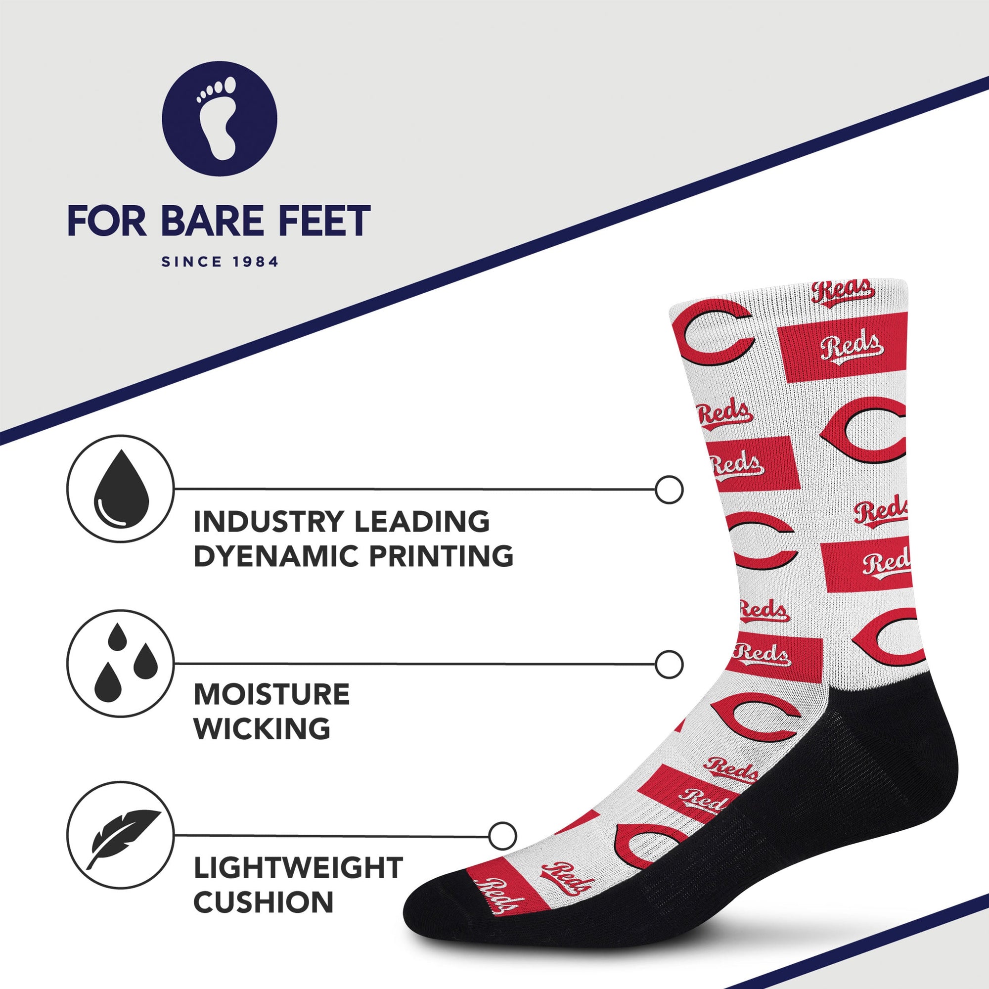 Cincinnati Reds Poster Print Socks