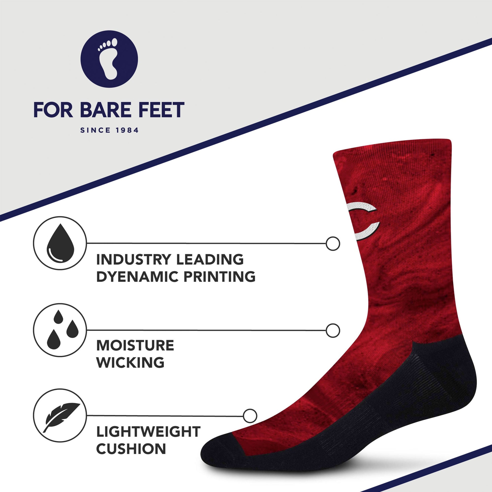 Cincinnati Reds Smoky Haze Socks