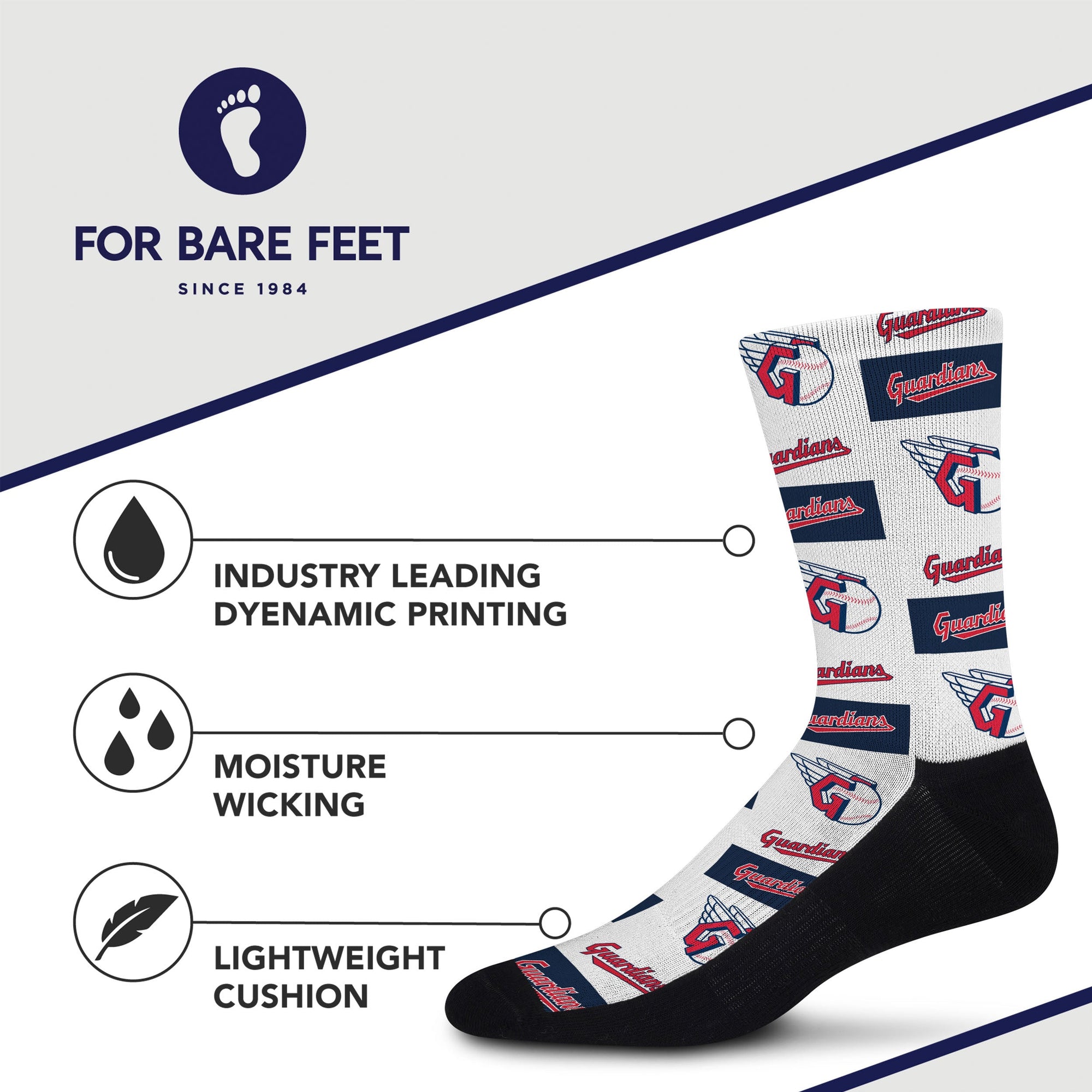Cleveland Guardians Poster Print Socks