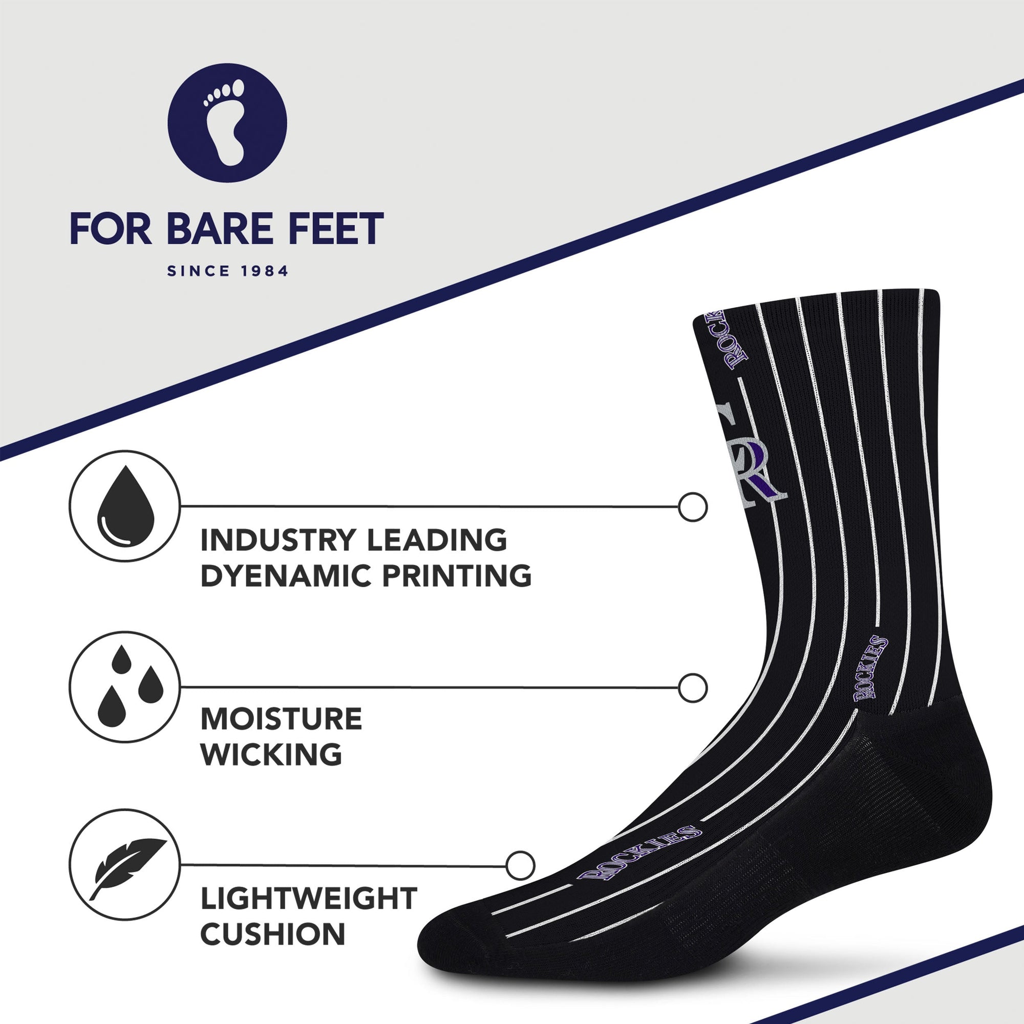Colorado Rockies Pinstripe Socks
