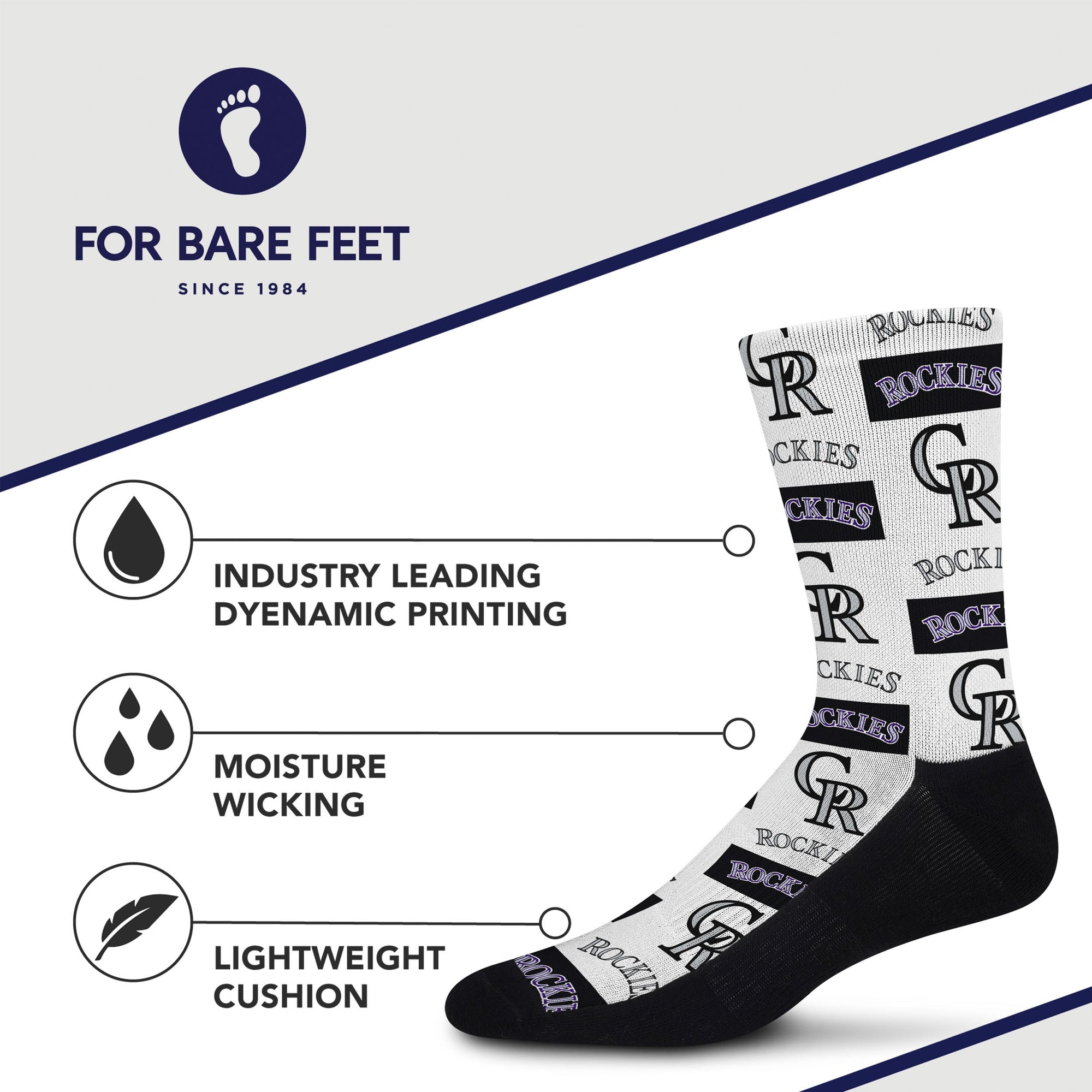 Colorado Rockies Poster Print Socks