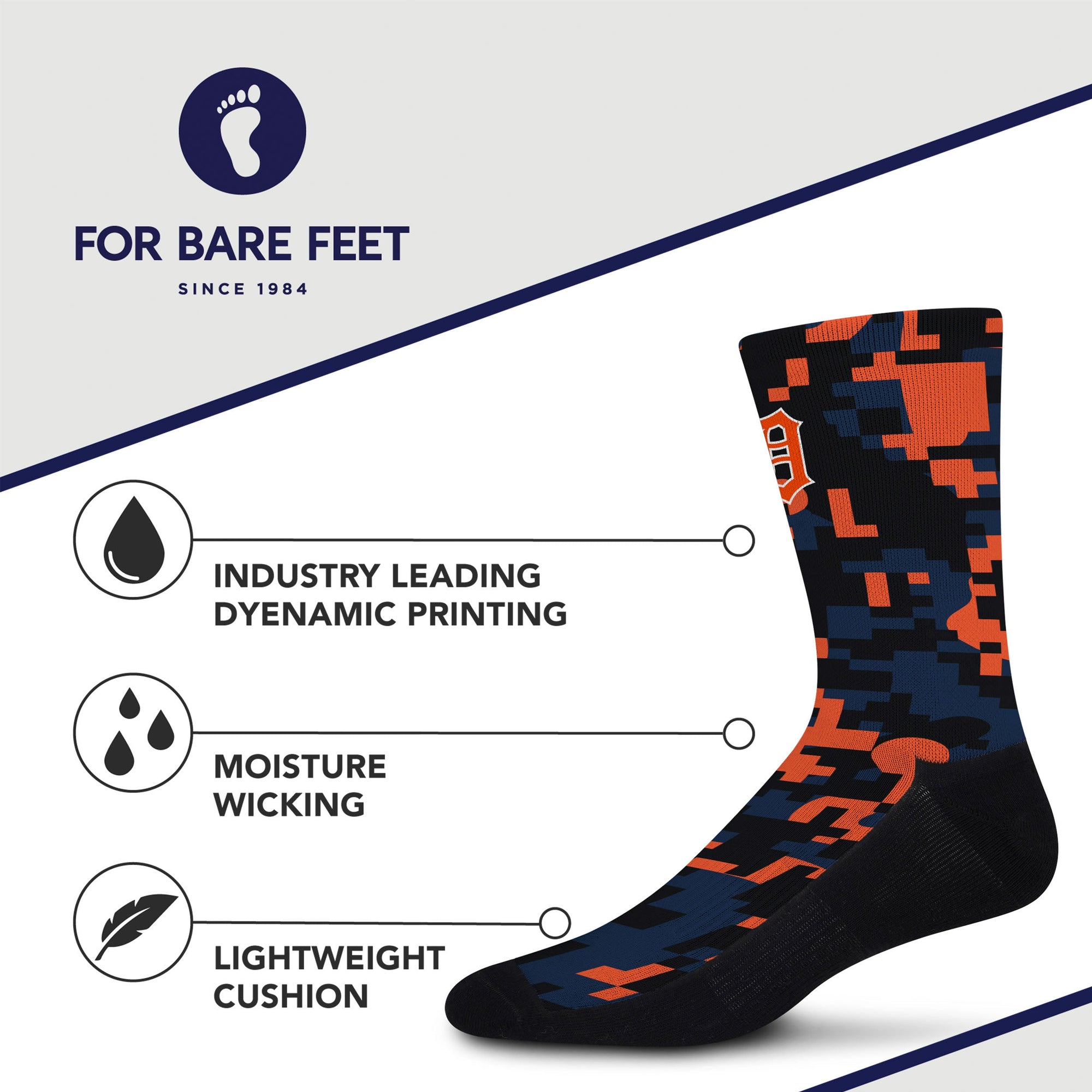 Detroit Tigers Digi Socks