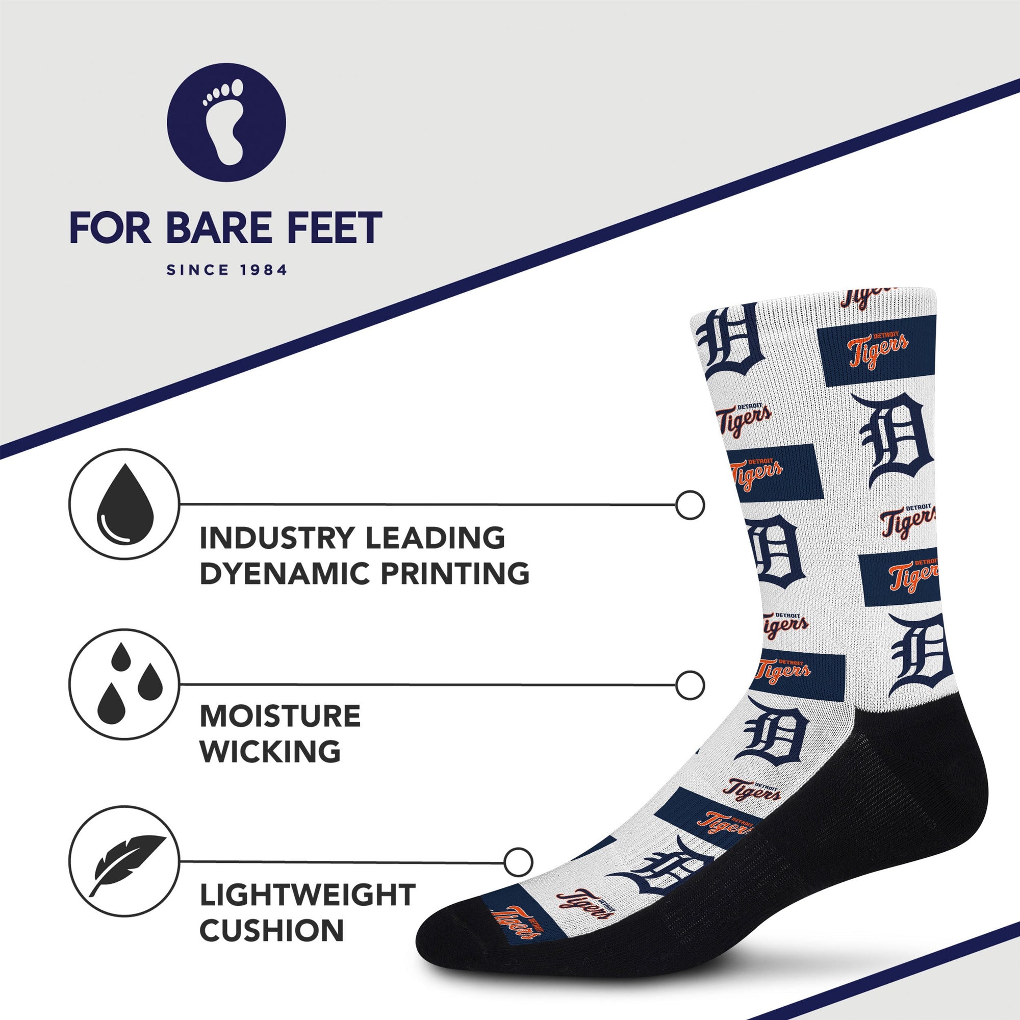 Detroit Tigers Poster Print Socks