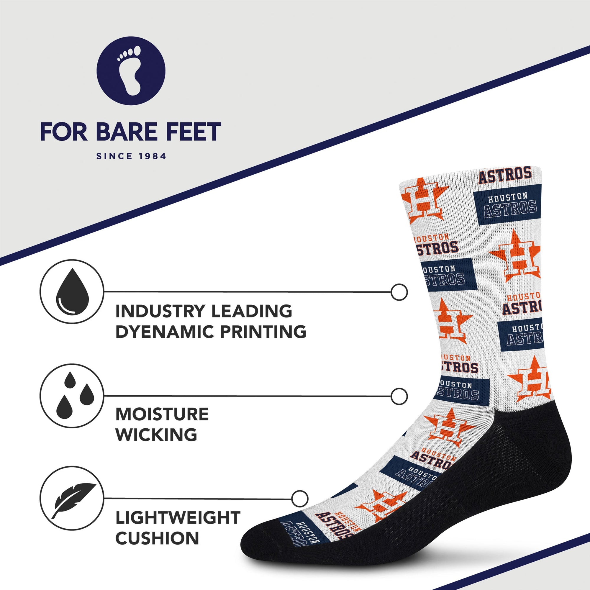 Houston Astros Poster Print Socks