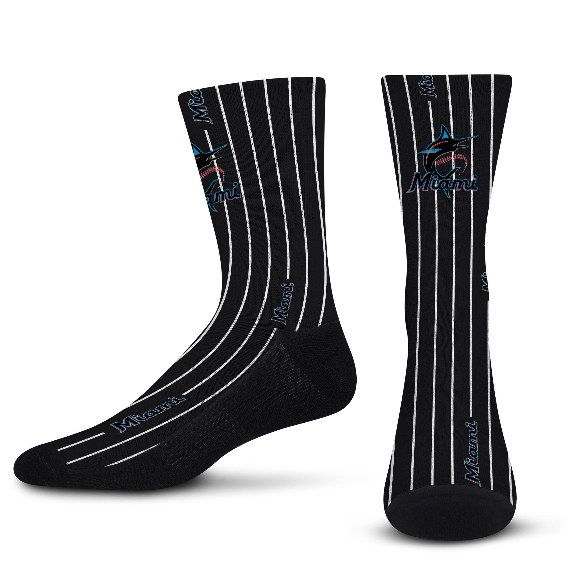 Miami Marlins Pinstripe Socks