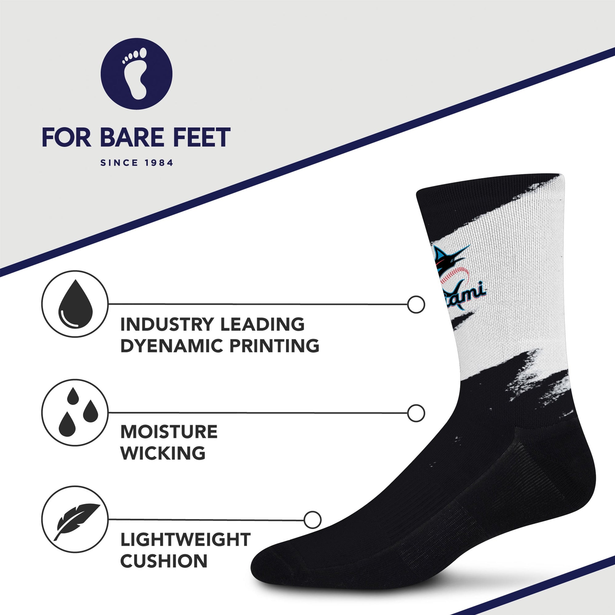 Miami Marlins Tear It Up Socks