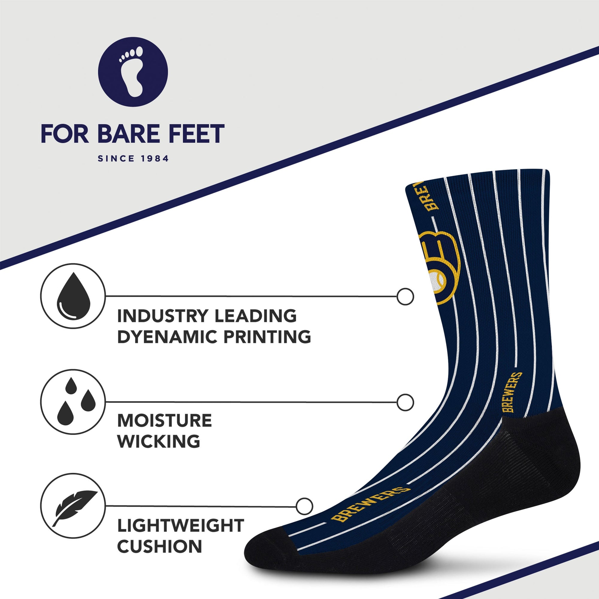 Milwaukee Brewers Pinstripe Socks