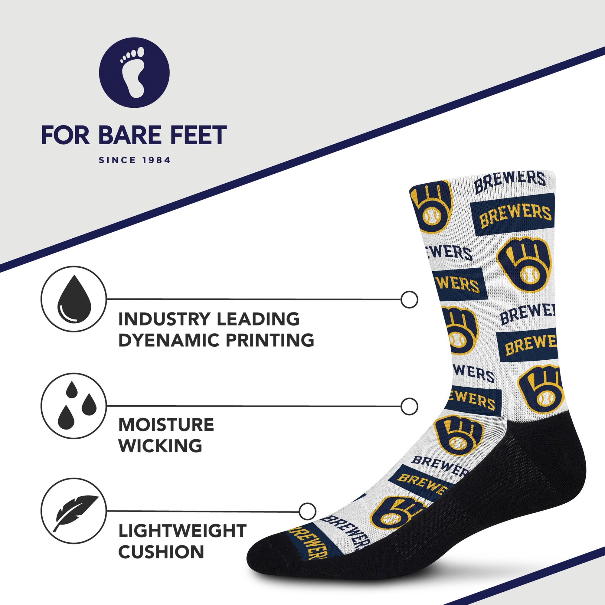Milwaukee Brewers Poster Print Socks