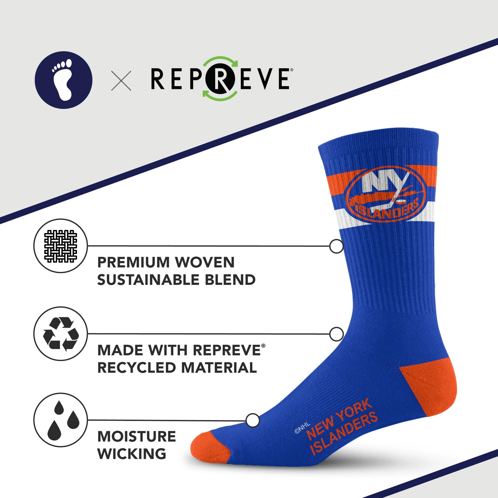 New York Islanders Legend Premium Crew Socks