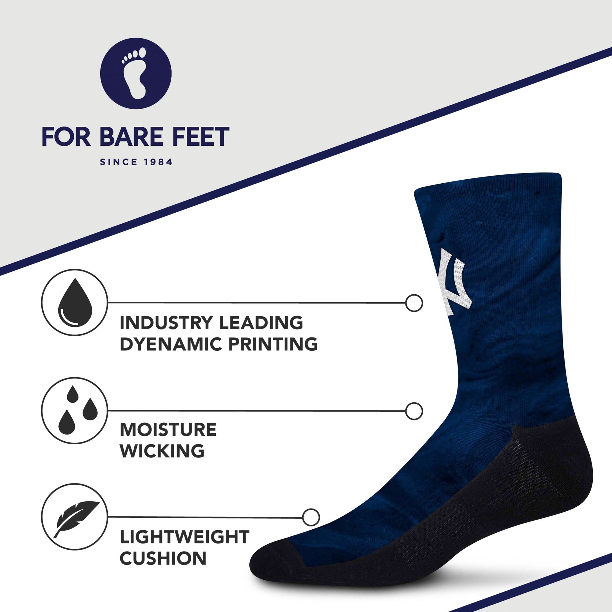 New York Yankees Smoky Haze Socks