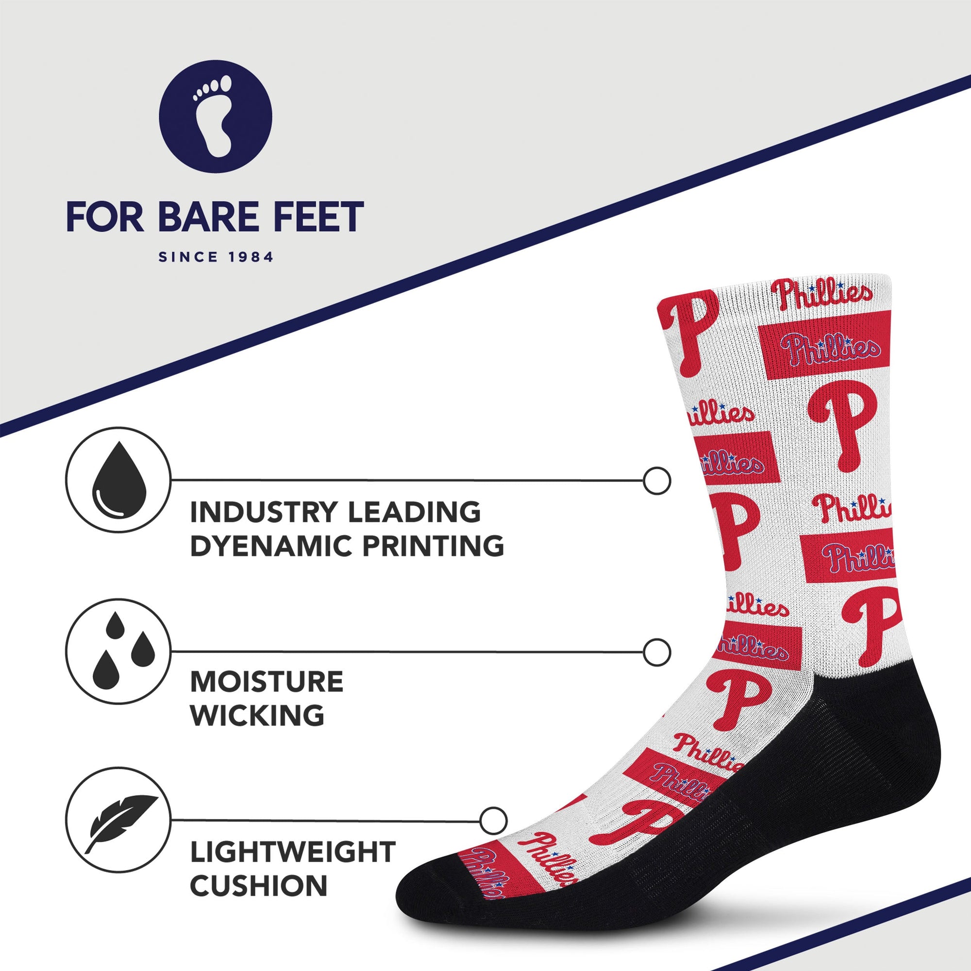 Philadelphia Phillies Poster Print Socks