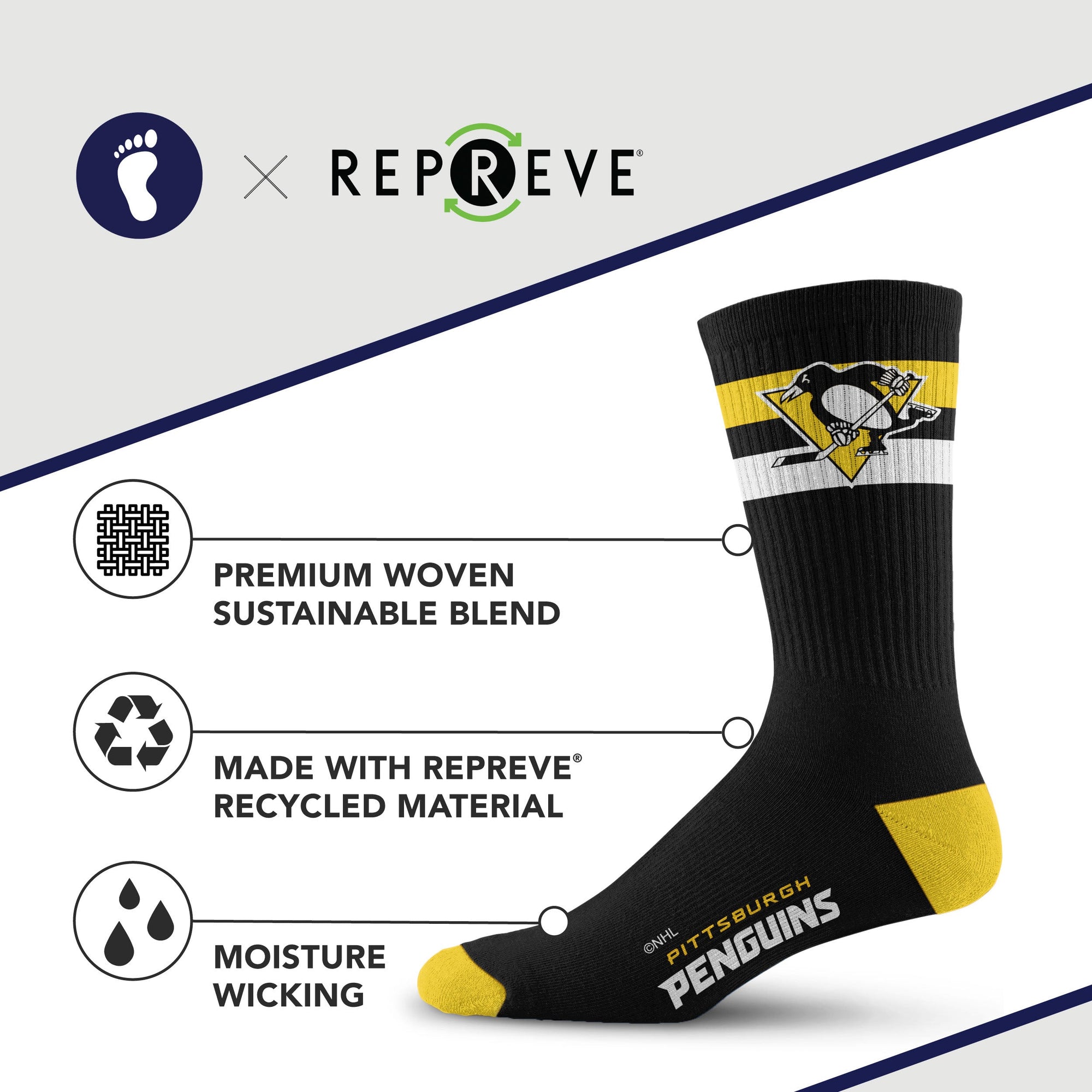 Pittsburgh Penguins Legend Premium Crew Socks