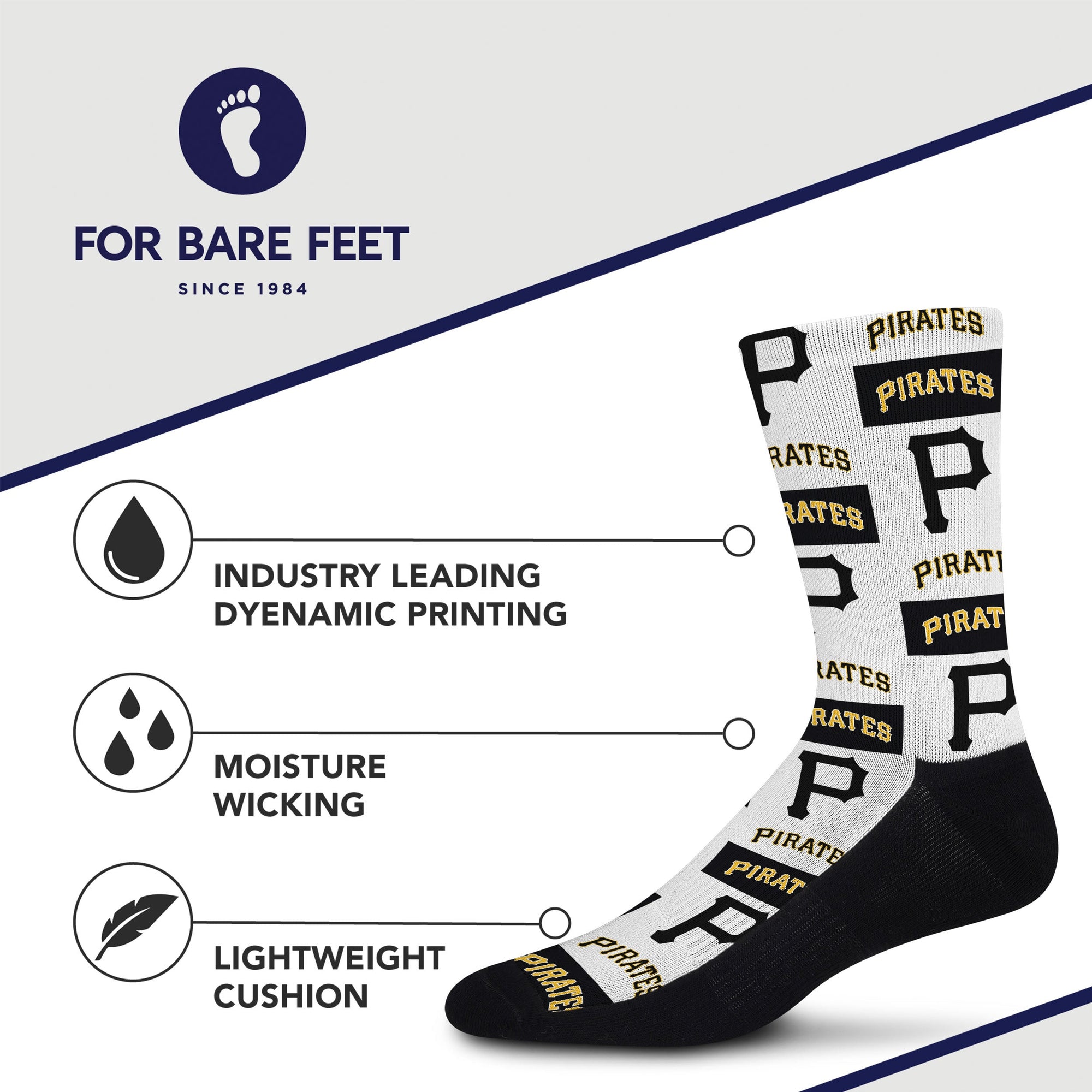 Pittsburgh Pirates Poster Print Socks