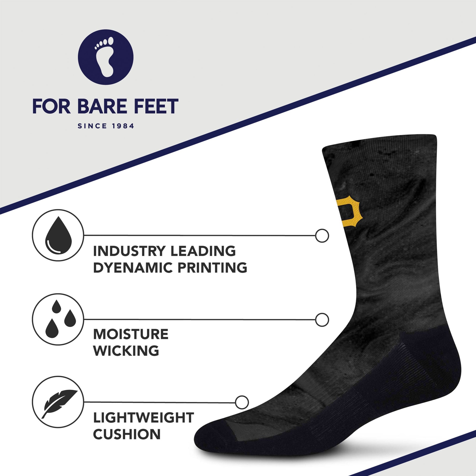 Pittsburgh Pirates Smoky Haze Socks