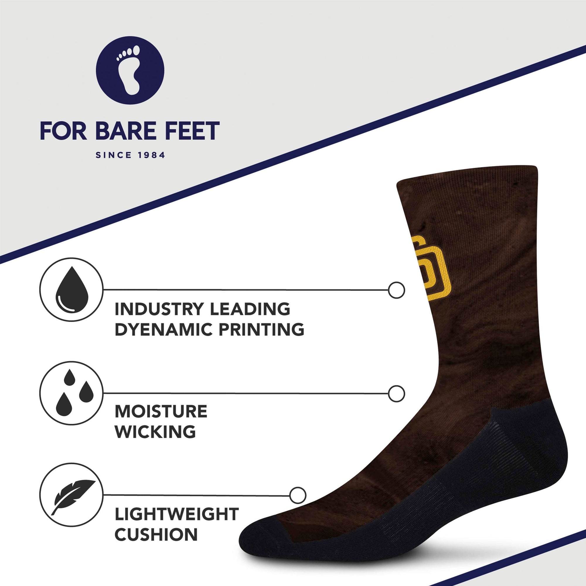San Diego Padres Smoky Haze Socks