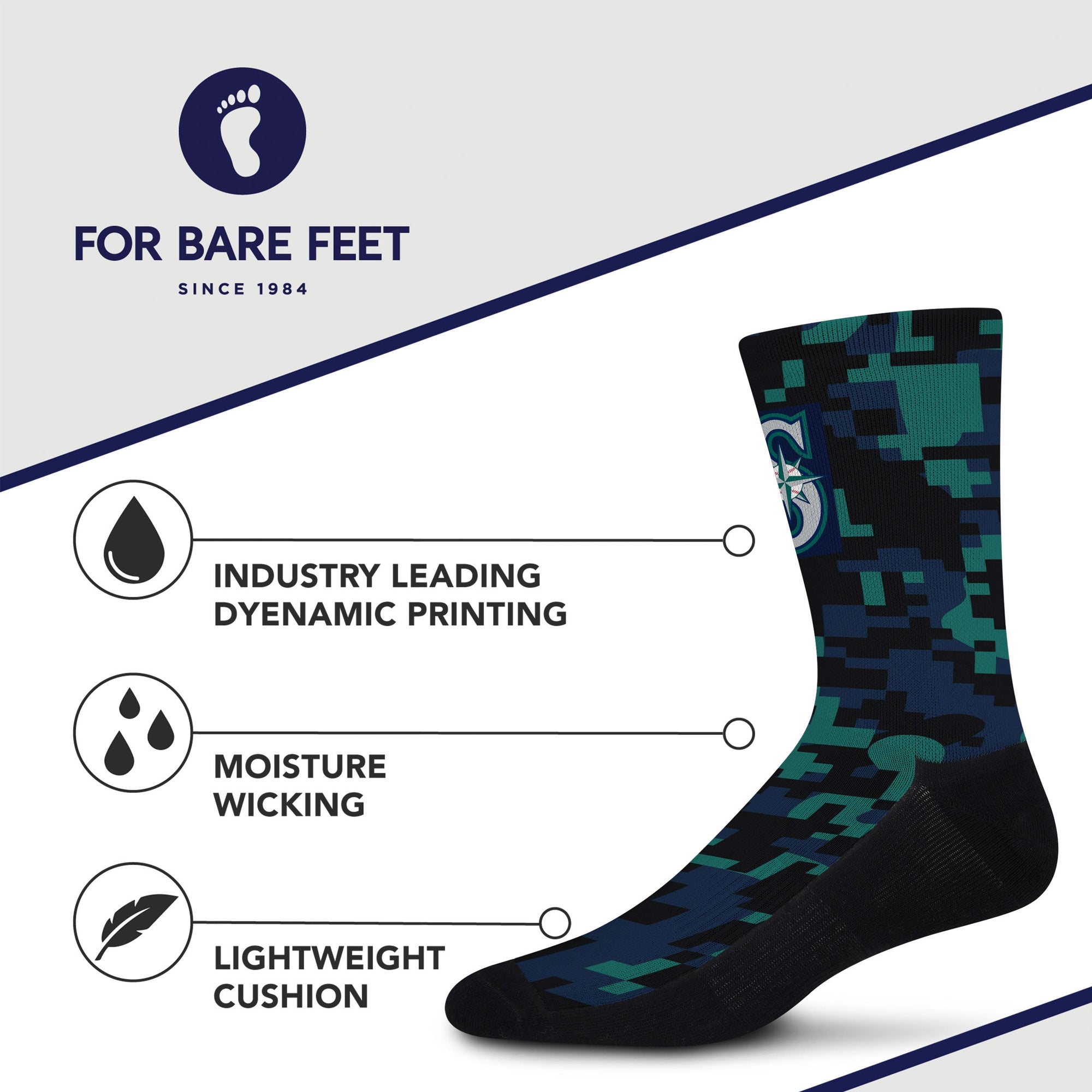 Seattle Mariners Digi Socks