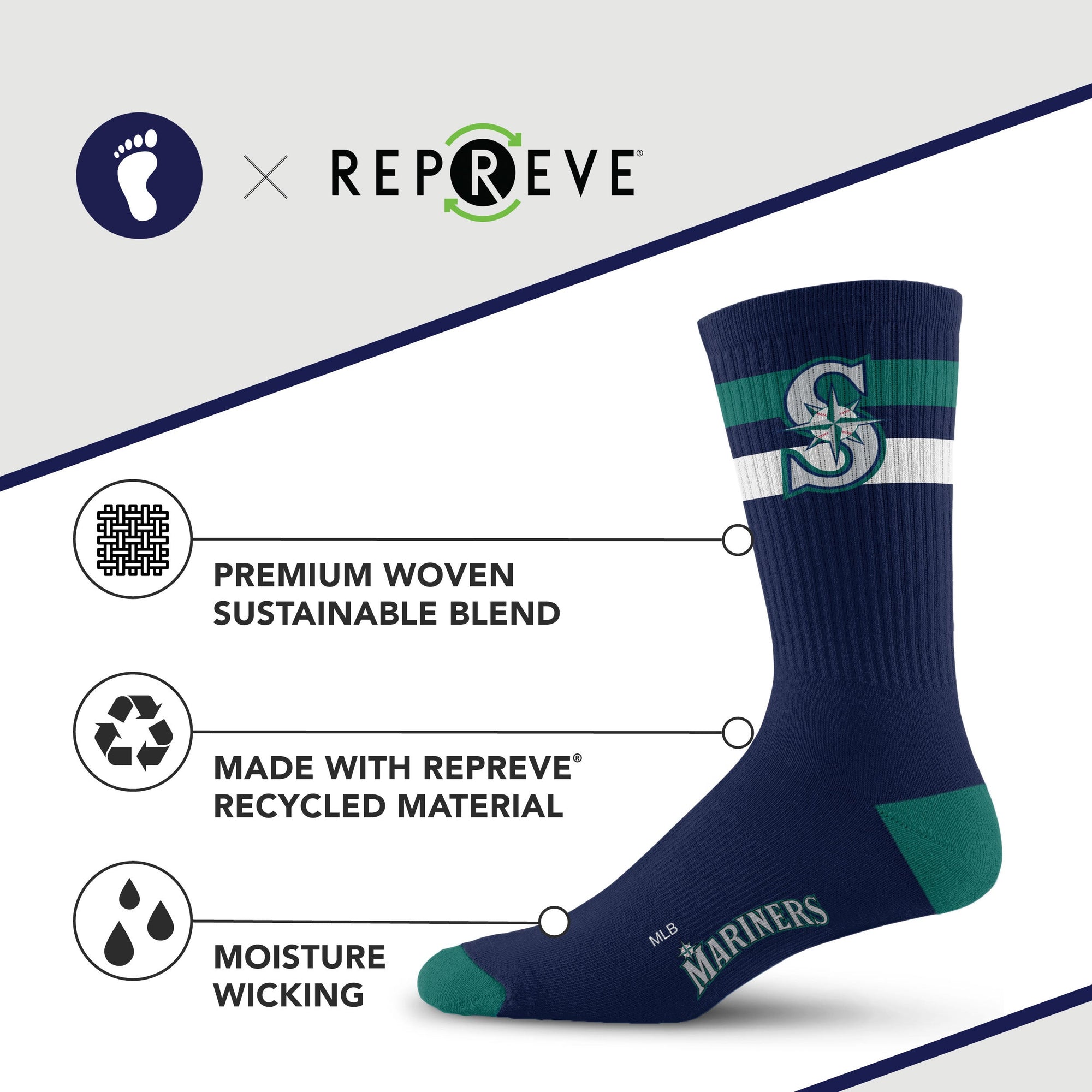 Seattle Mariners Legend Premium Crew Socks