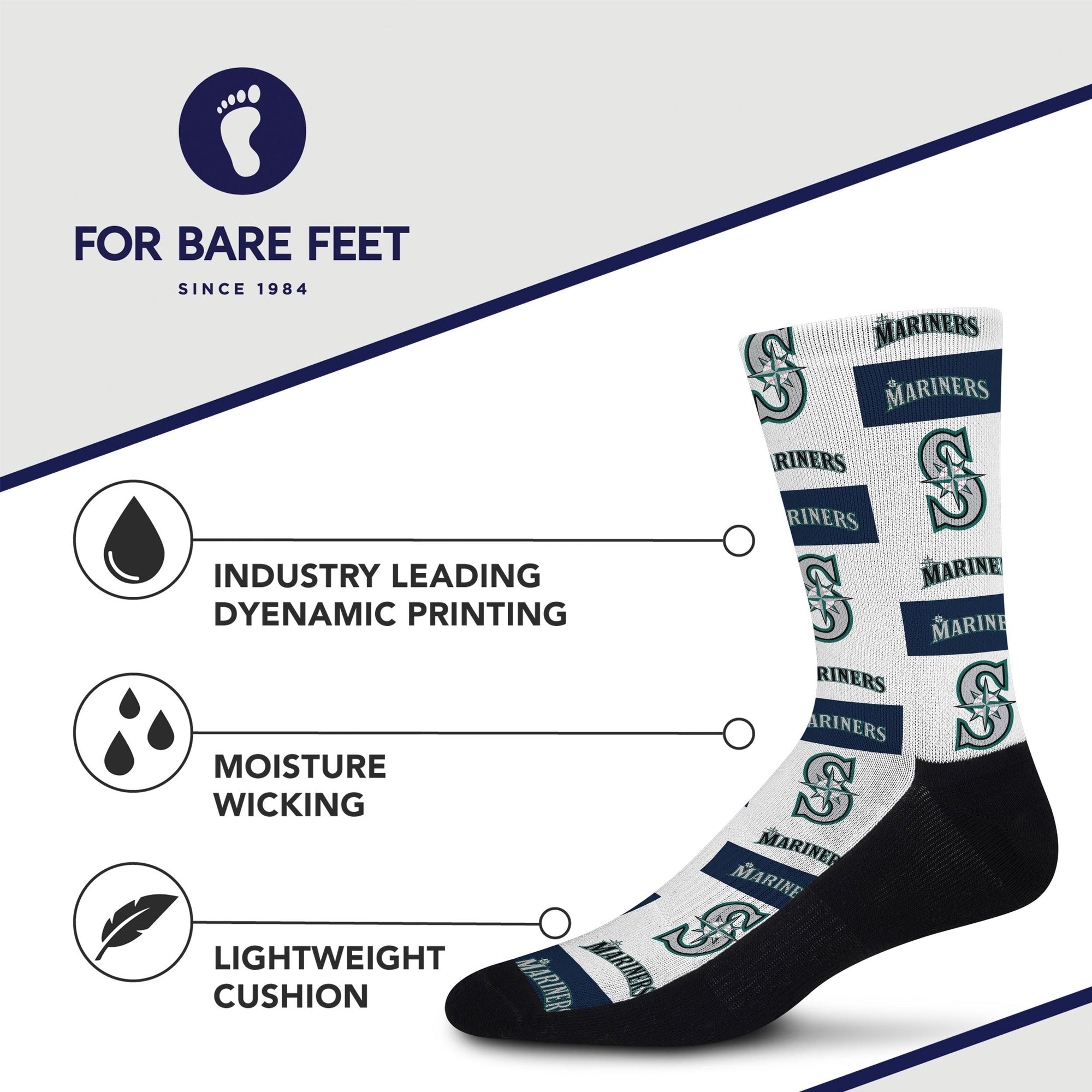 Seattle Mariners Poster Print Socks