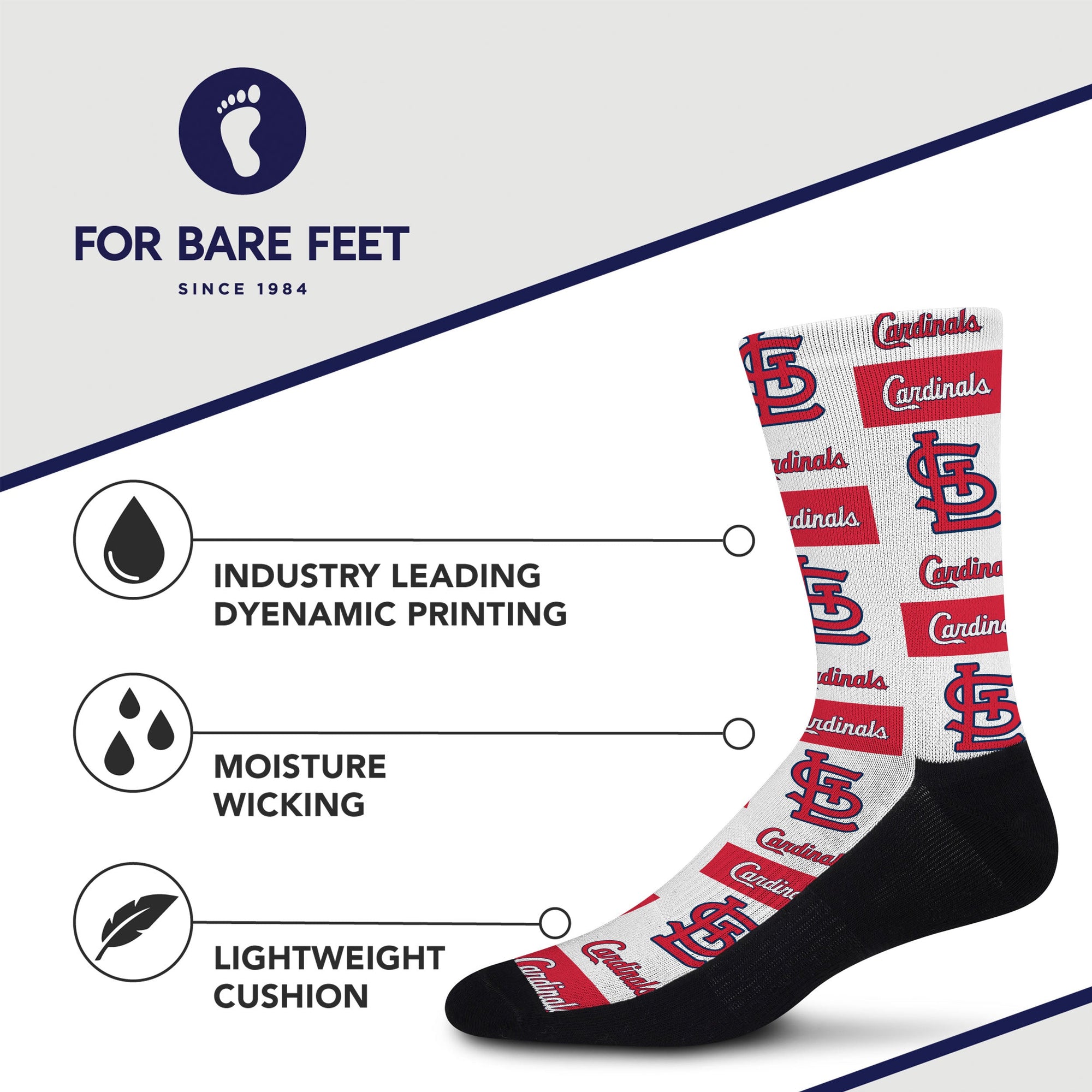 St. Louis Cardinals Poster Print Socks