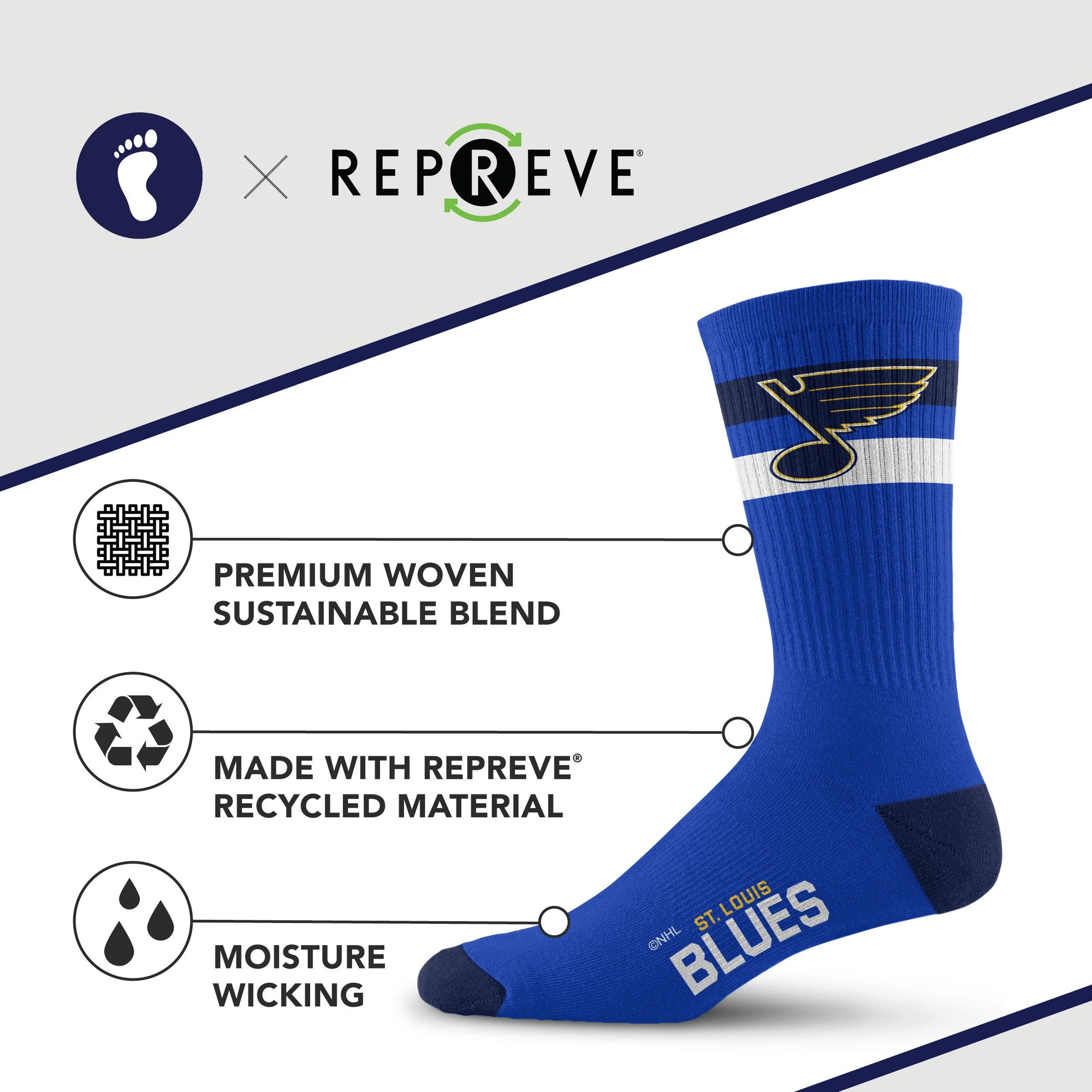 St. Louis Blues Legend Premium Crew Socks