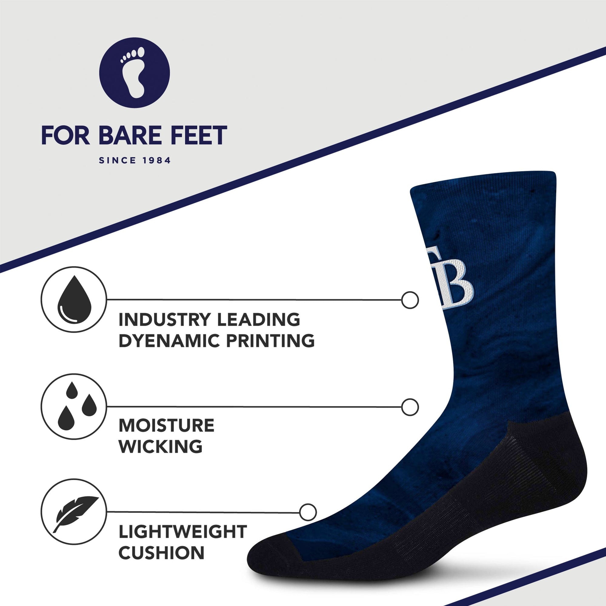 Tampa Bay Rays Smoky Haze Socks
