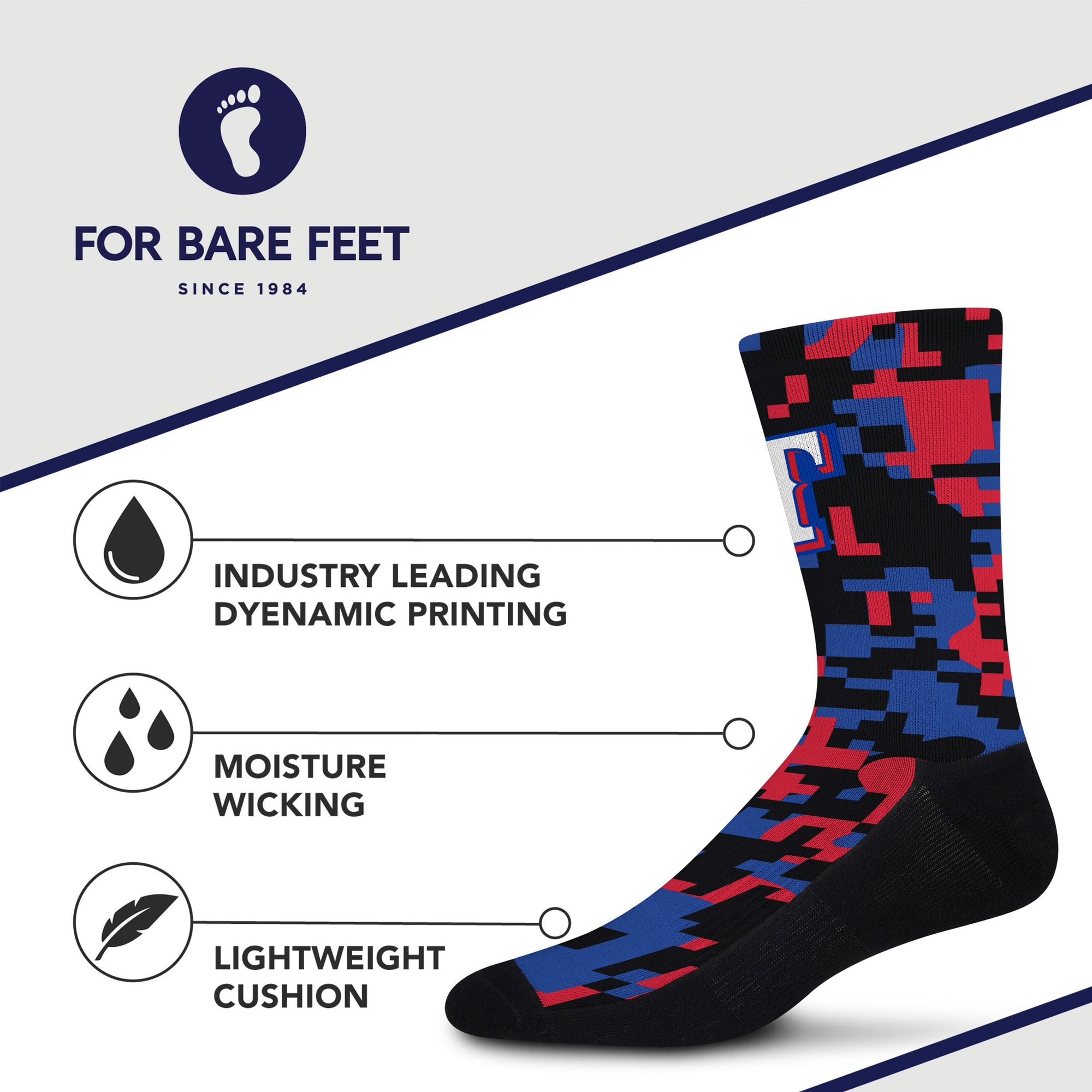 Texas Rangers Digi Socks