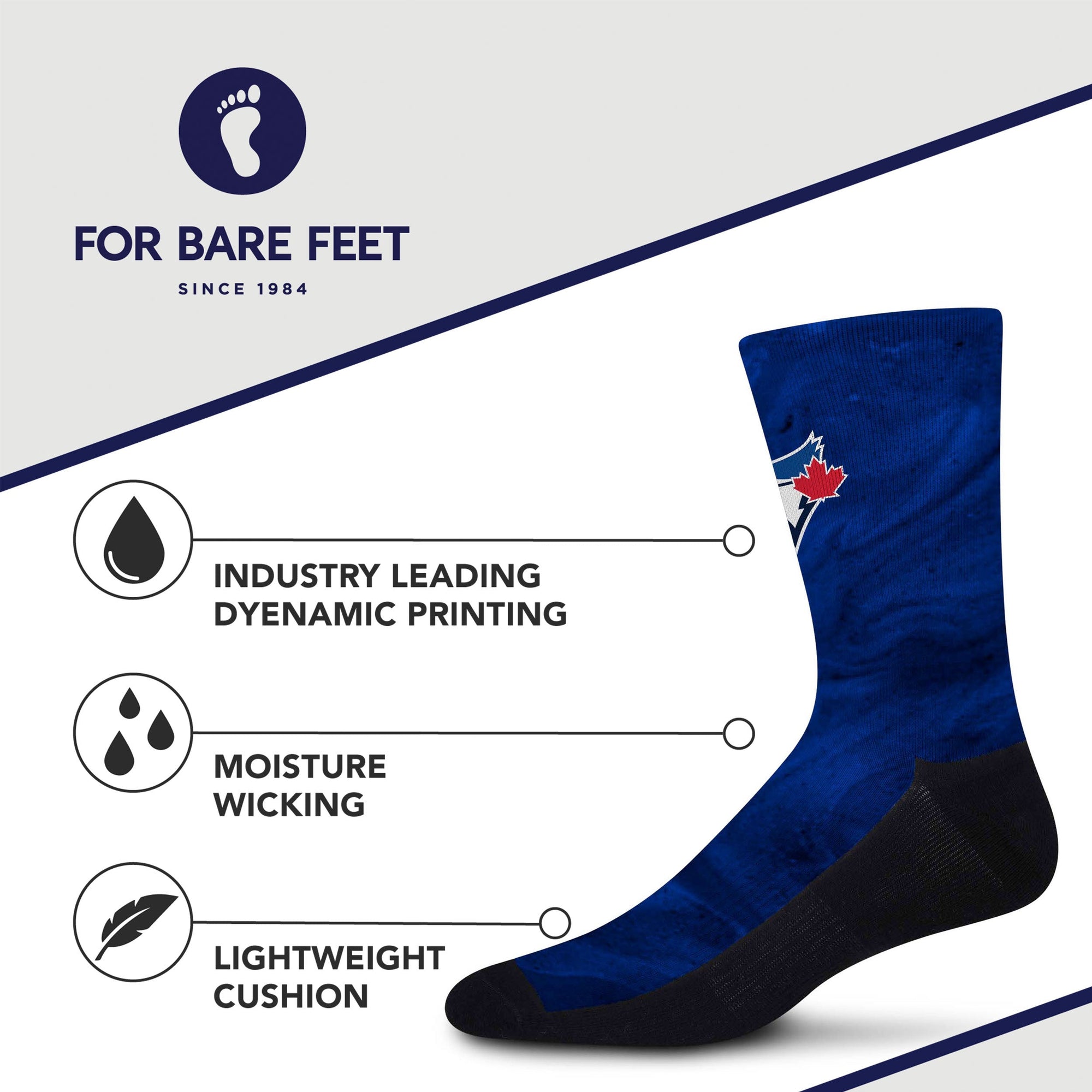 Toronto Blue Jays Smoky Haze Socks